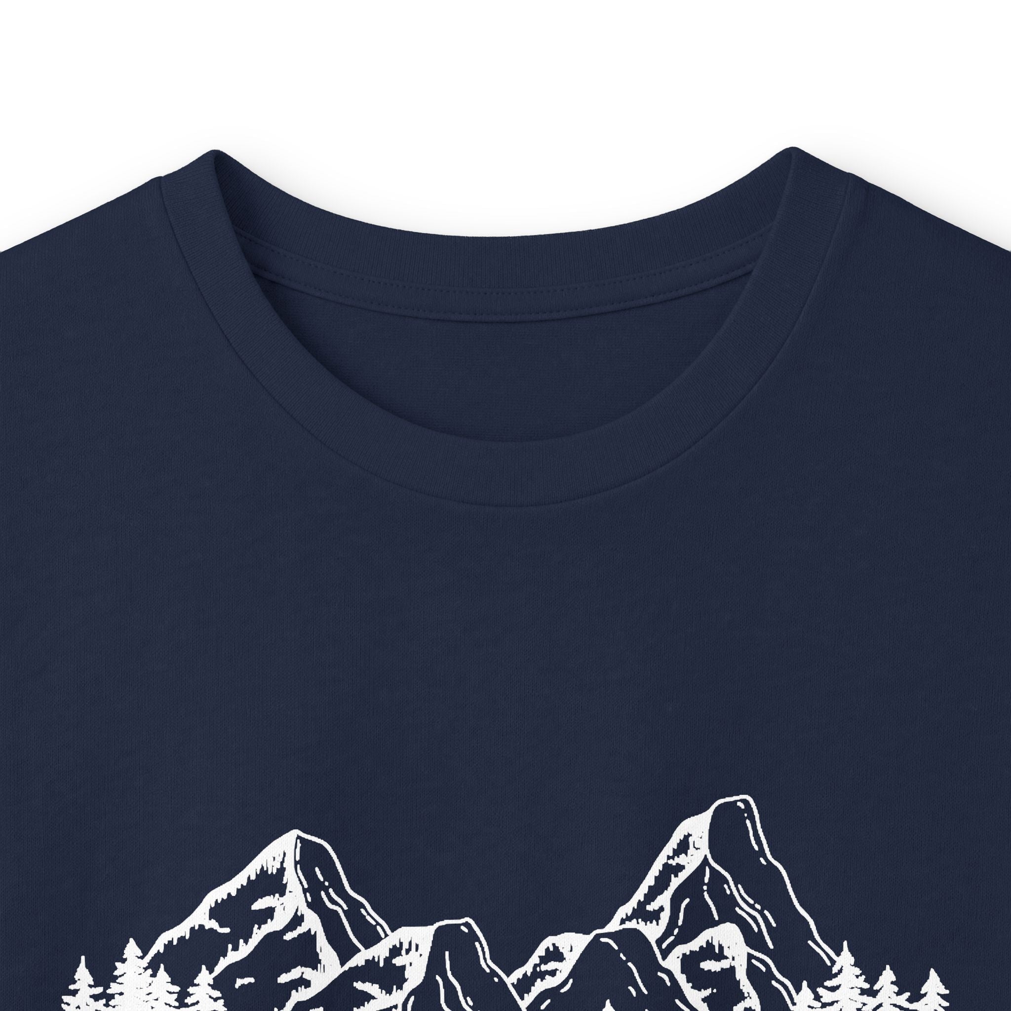 Long Sleeve Tee — "Faith Can Move Mountains" Mountain Graphic