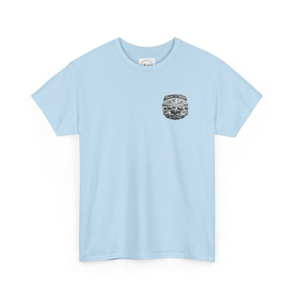 'Follow the Word, Not the Herd' Buffalo Mountain Graphic Tee