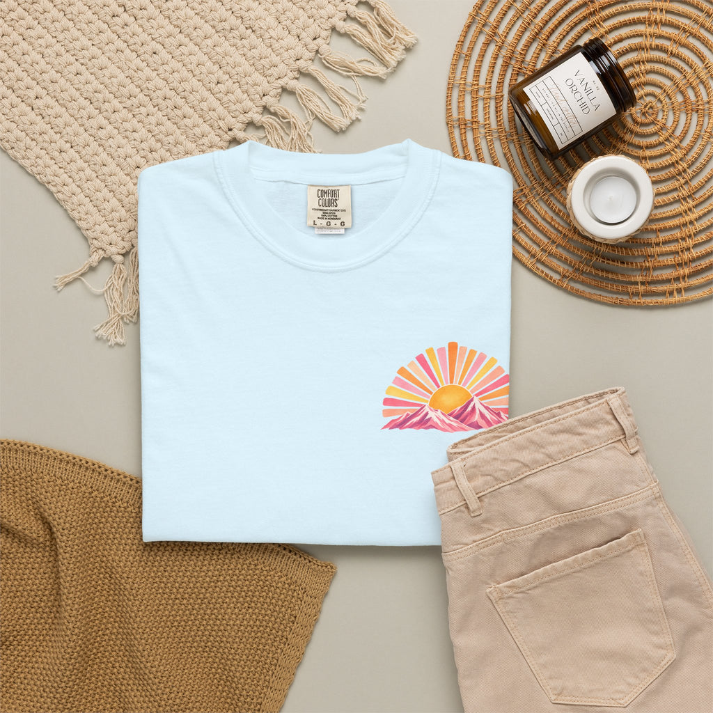 Walk in His Light T‑Shirt — Christian Sunrise Nature Tee
