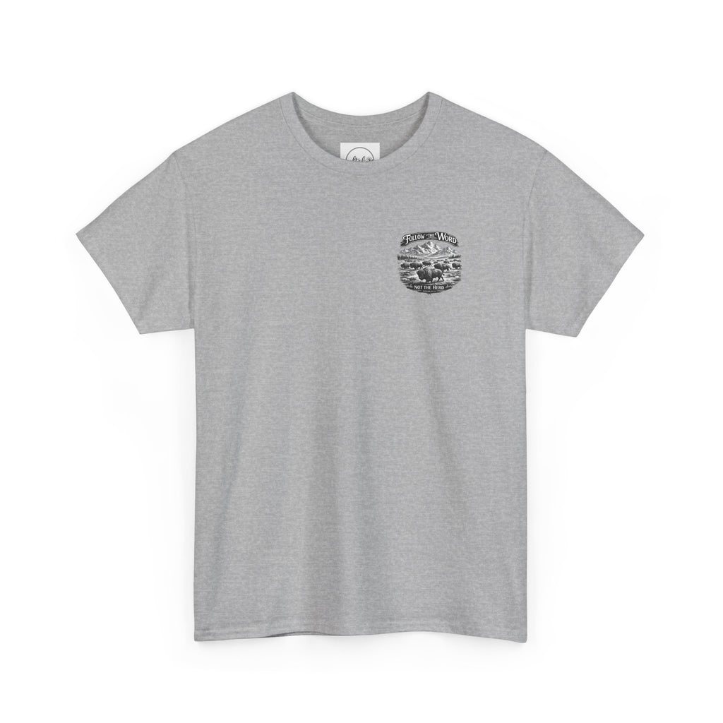 'Follow the Word, Not the Herd' Buffalo Mountain Graphic Tee