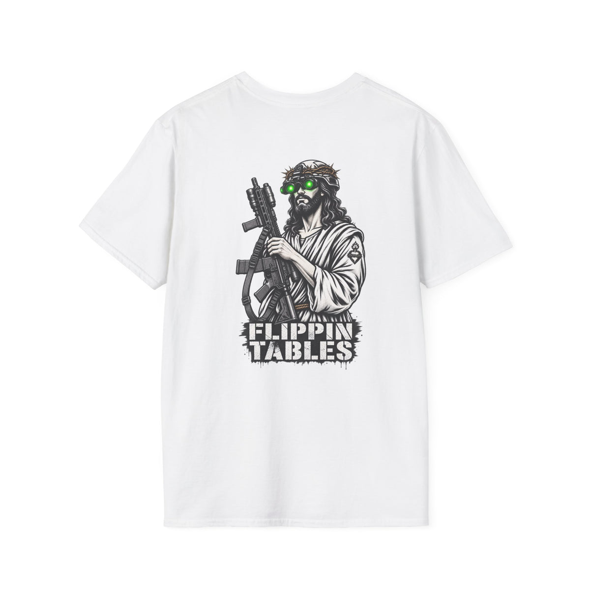 Night Vision Jesus T-Shirt — Retro Neon God Graphic Tee