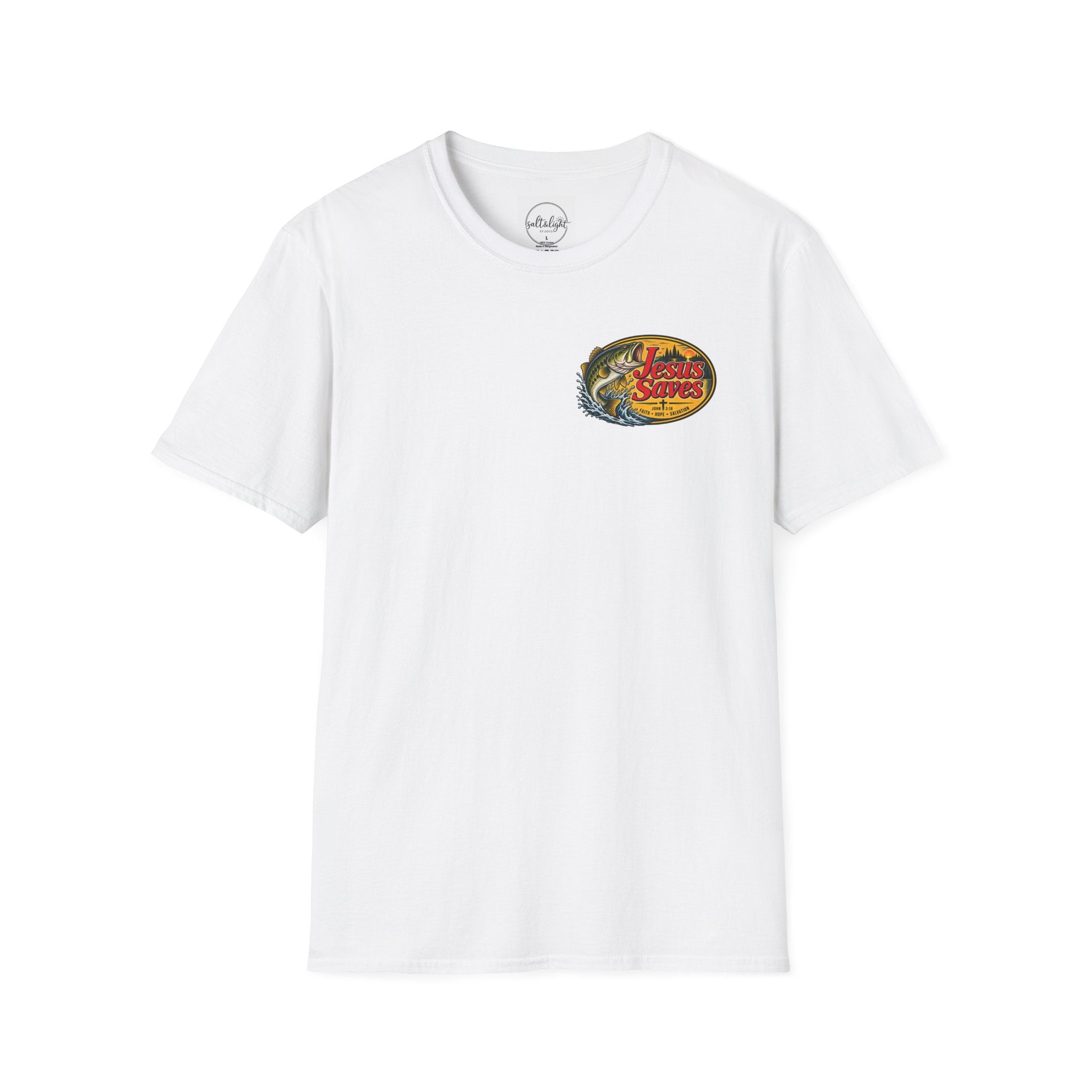 Jesus Saves Fishing Graphic T-Shirt