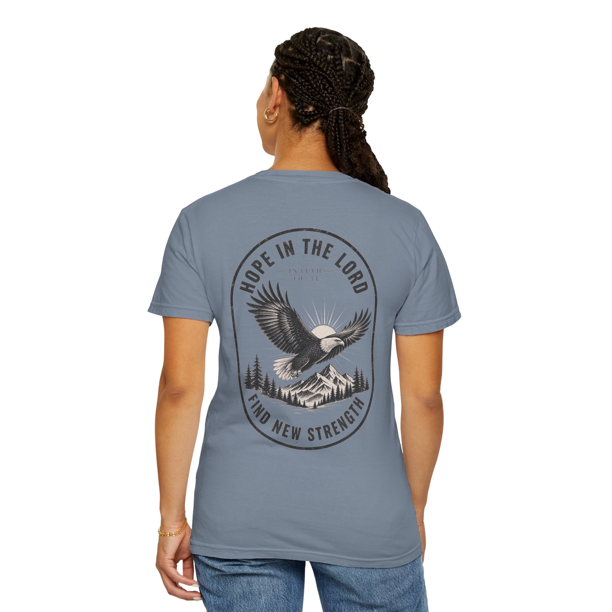 Hope in the Lord Eagle T-Shirt — 'Find New Strength' Christian Graphic Tee
