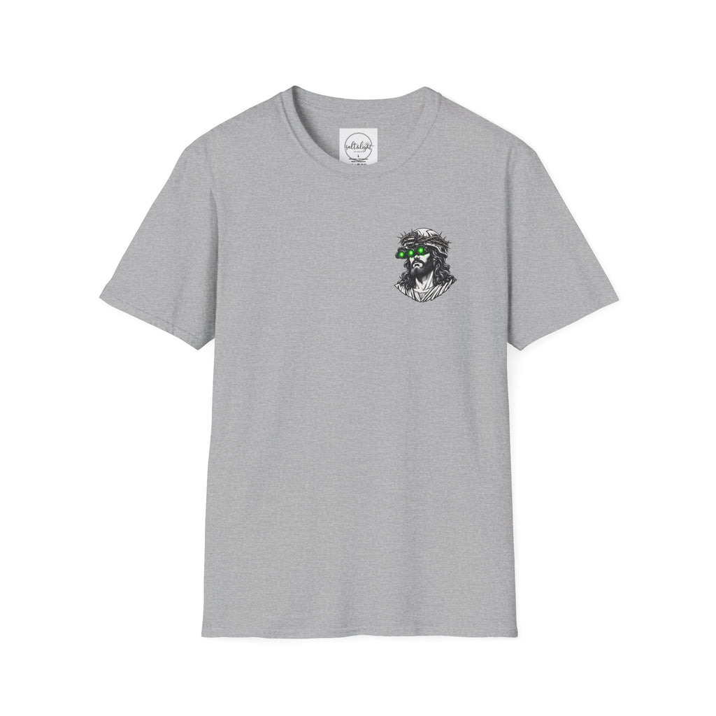 Night Vision Jesus T-Shirt — Retro Neon God Graphic Tee