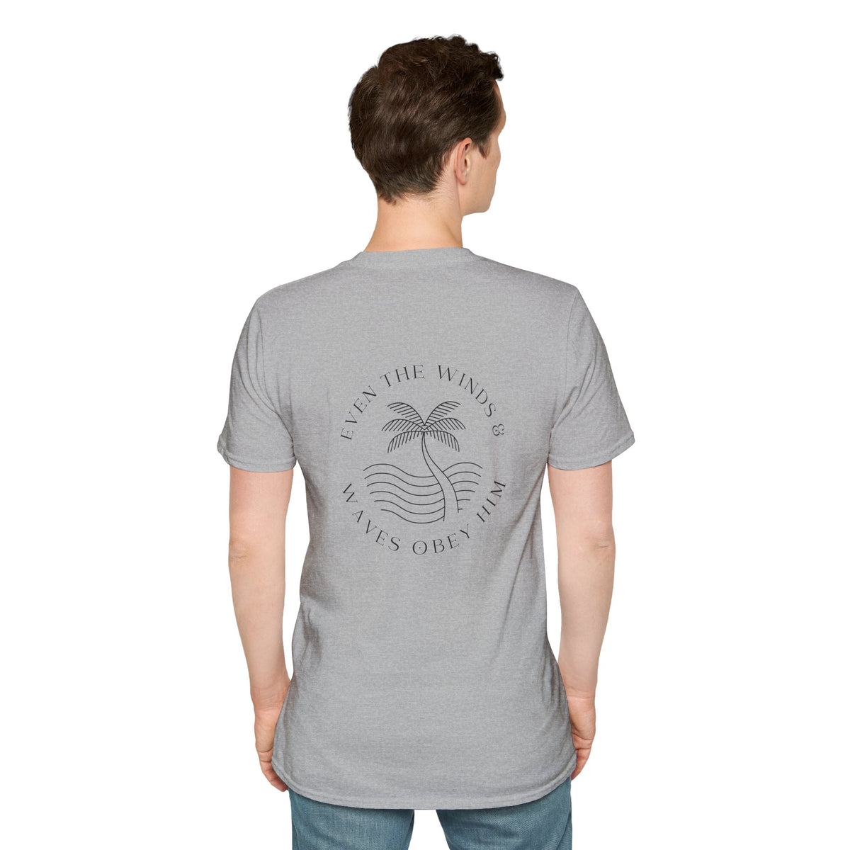 Palm Wave Minimalist T-Shirt — Christian