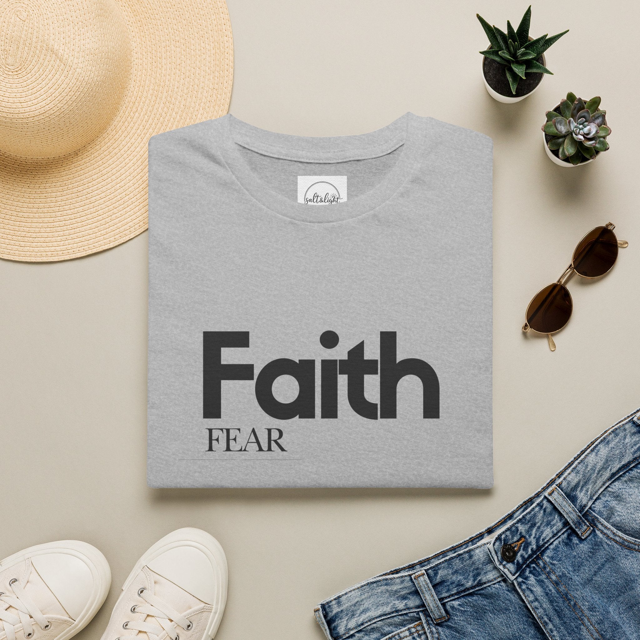 Faith Over Fear T-Shirt — Inspirational Christian Graphic Tee