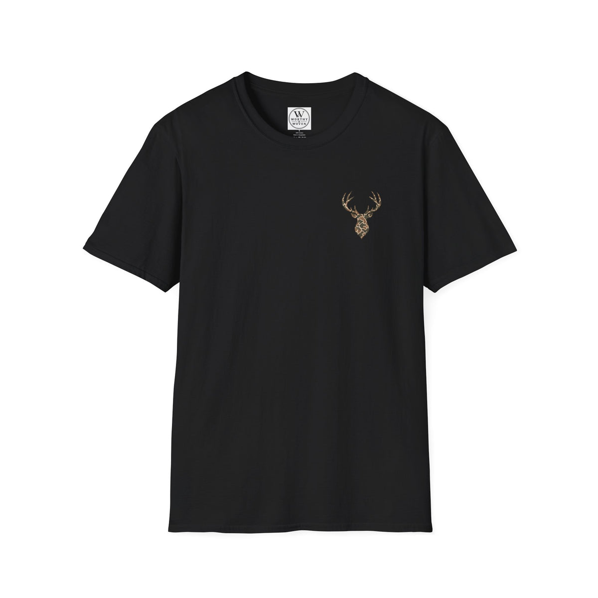 Deer Skull Antler TShirt  Rustic Buck Graphic Tee for Outdoorsmen