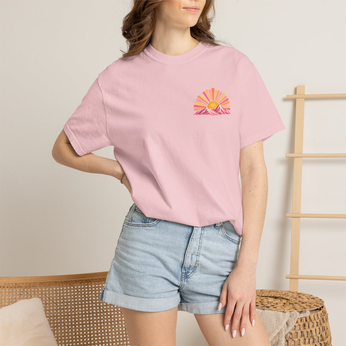 Walk in His Light T‑Shirt — Christian Sunrise Nature Tee