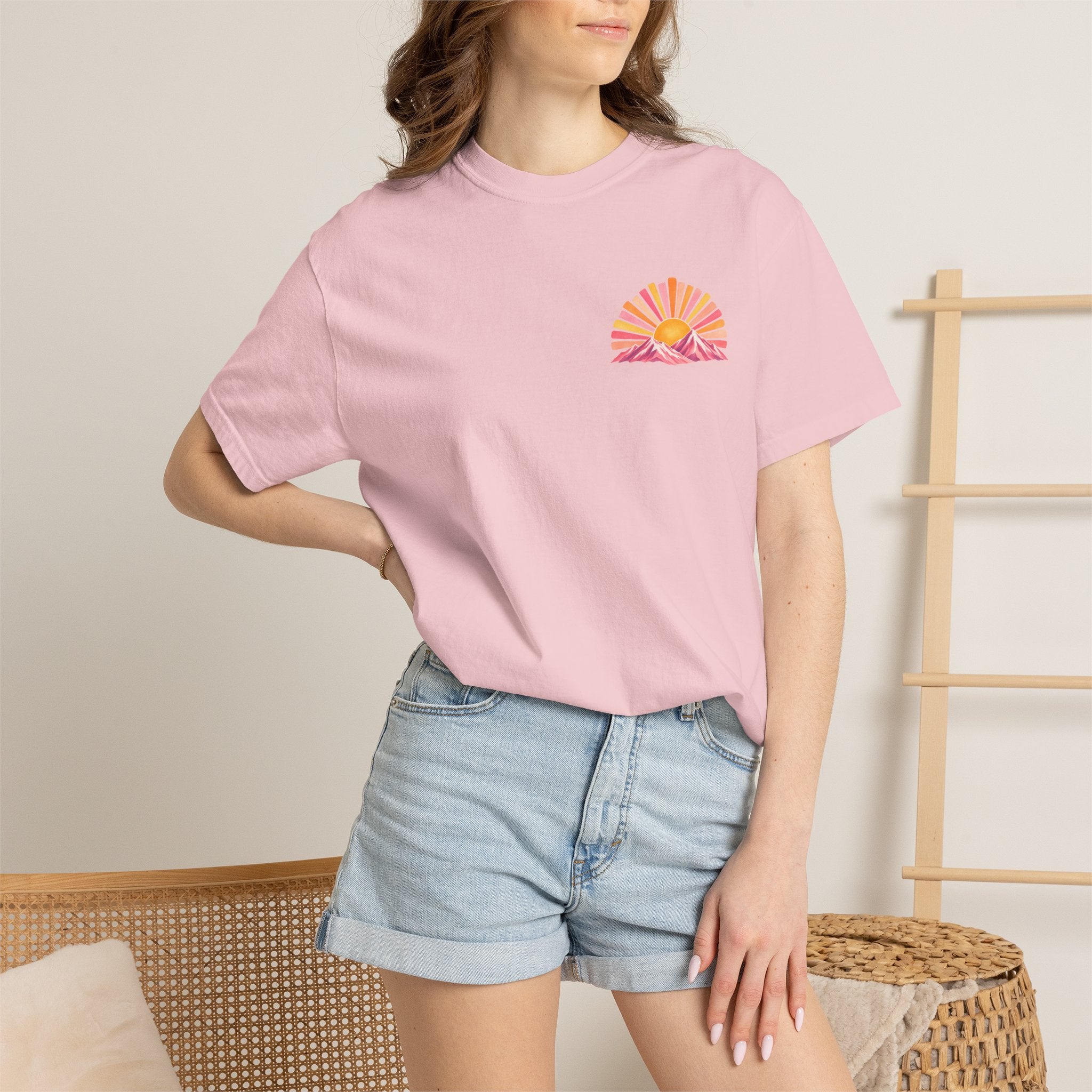 Walk in His Light T‑Shirt — Christian Sunrise Nature Tee
