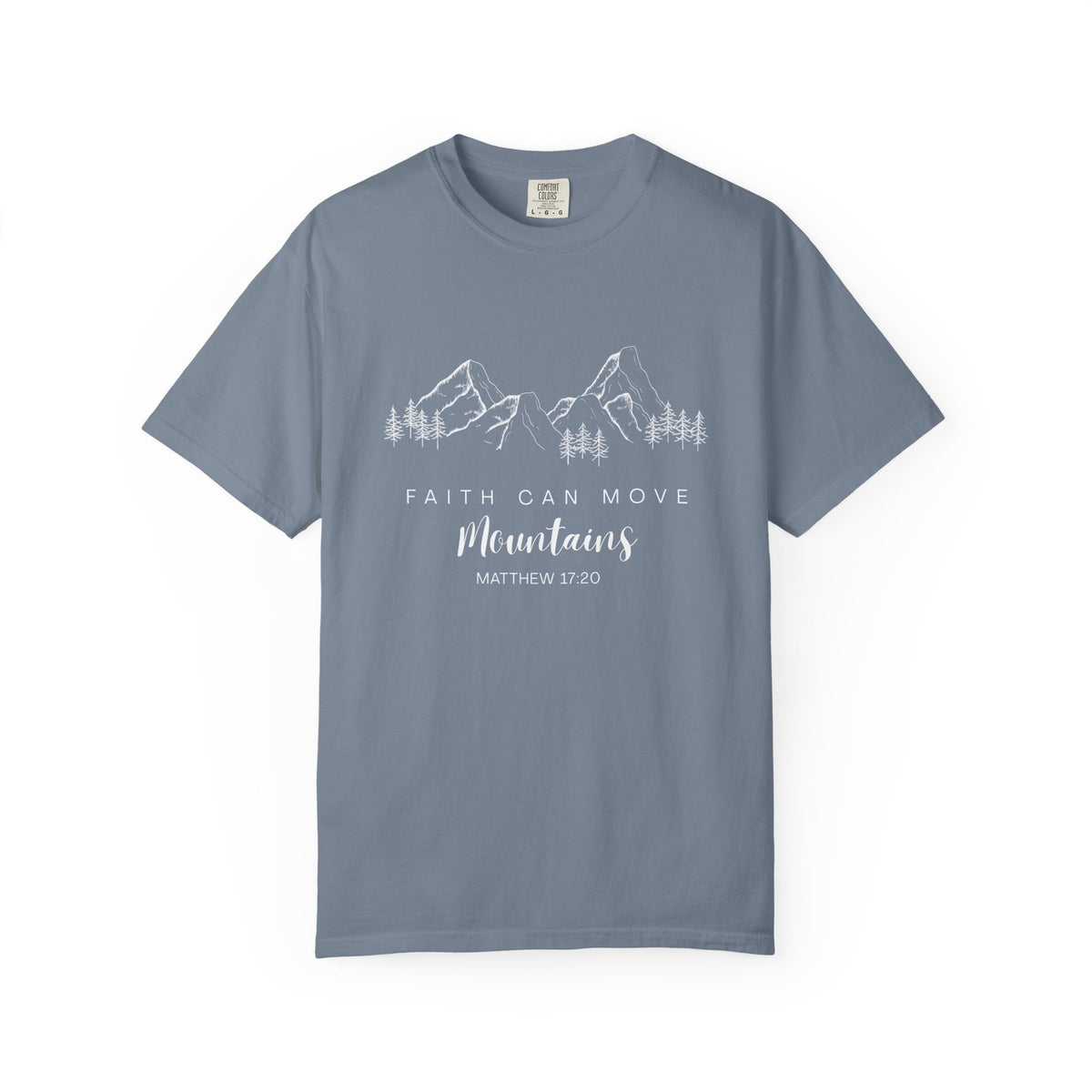 Faith Can Move Mountains T-Shirt — Matthew 17:20 Christian Mountain Graphic Tee