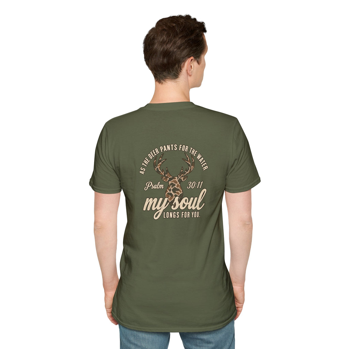 Deer Skull Antler TShirt  Rustic Buck Graphic Tee for Outdoorsmen