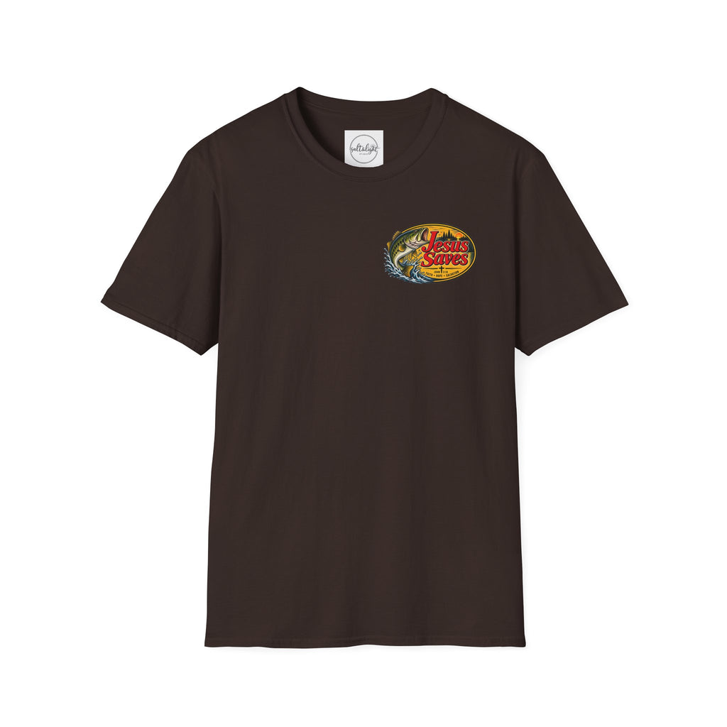 Jesus Saves Fishing Graphic T-Shirt