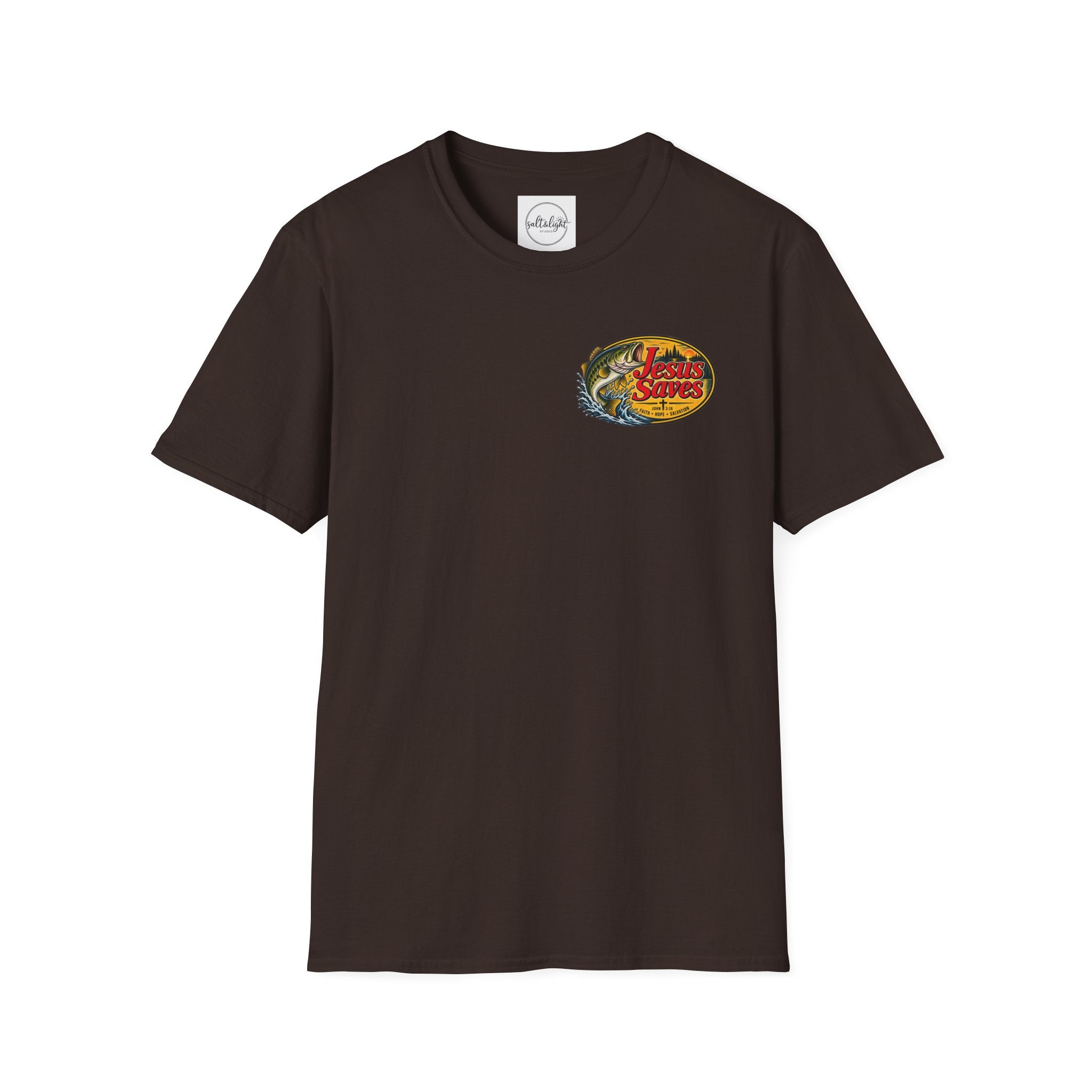 Jesus Saves Fishing Graphic T-Shirt