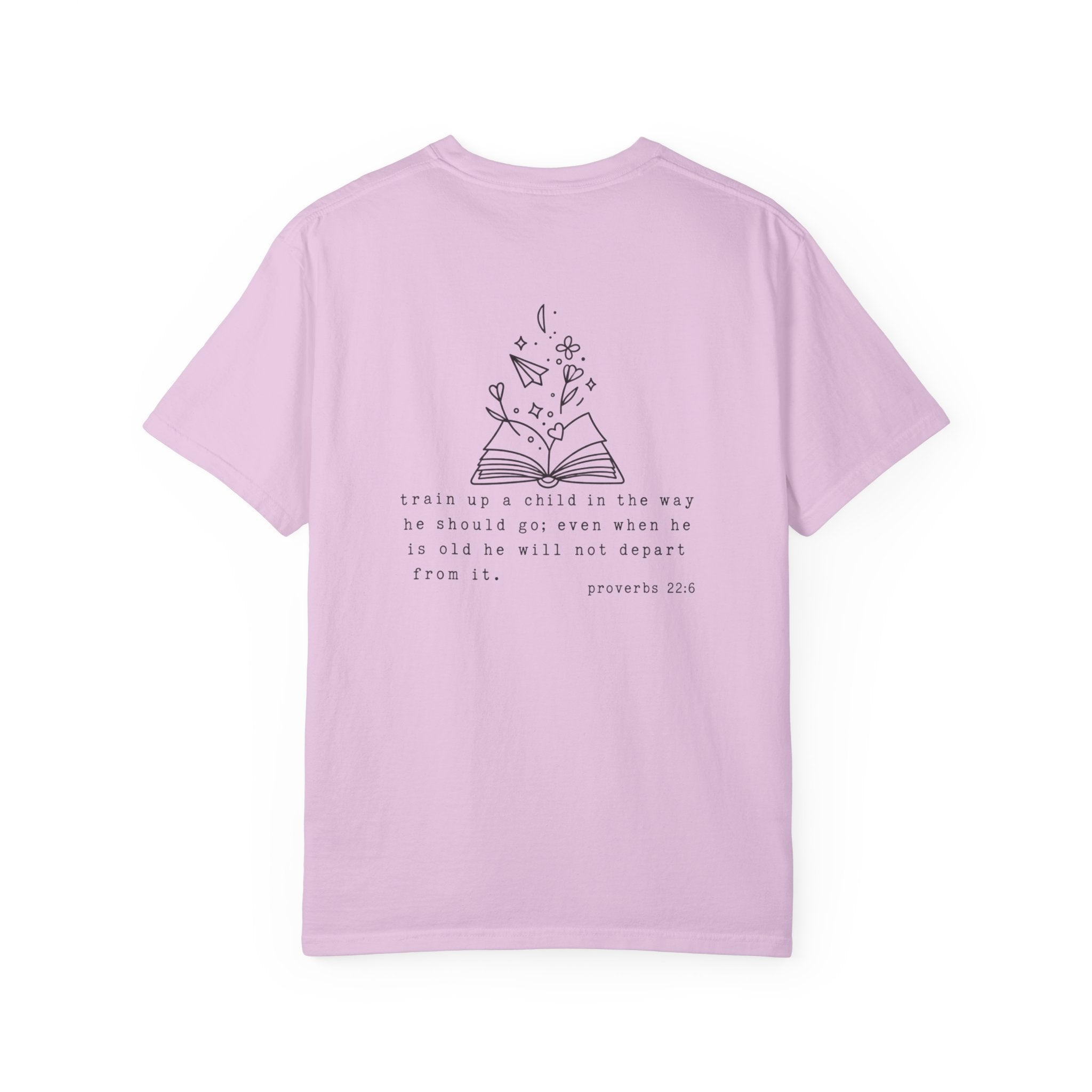 Homeschool Mama Tee — Proverbs 25:11 Inspirational Book & Flower Graphic T-Shirt