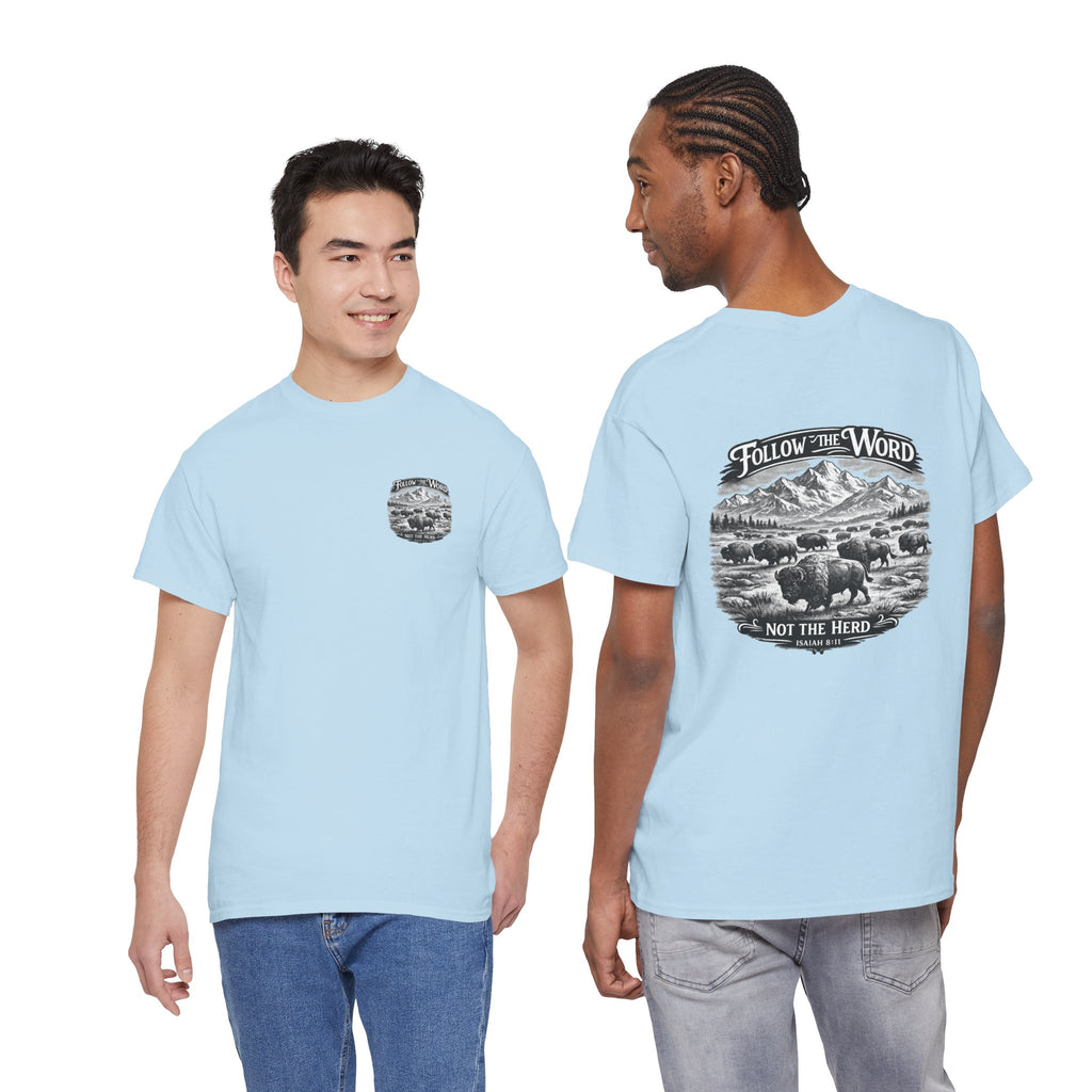 'Follow the Word, Not the Herd' Buffalo Mountain Graphic Tee