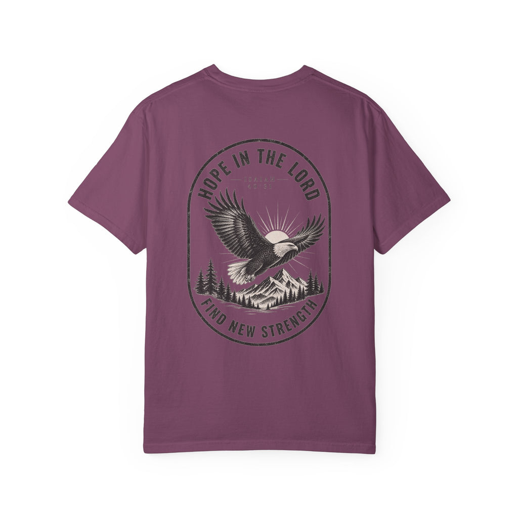 Hope in the Lord Eagle T-Shirt — 'Find New Strength' Christian Graphic Tee
