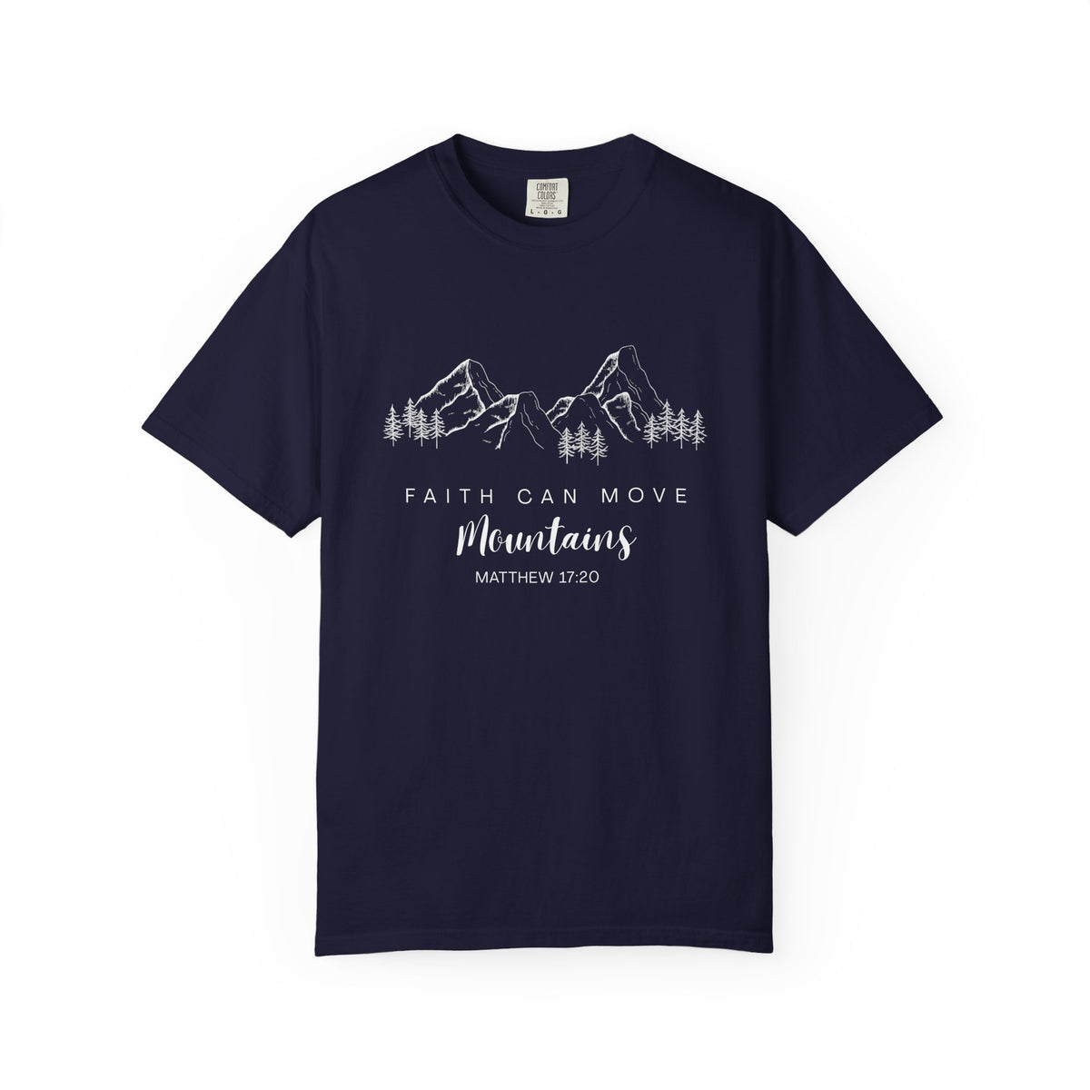 Faith Can Move Mountains T-Shirt — Matthew 17:20 Christian Mountain Graphic Tee