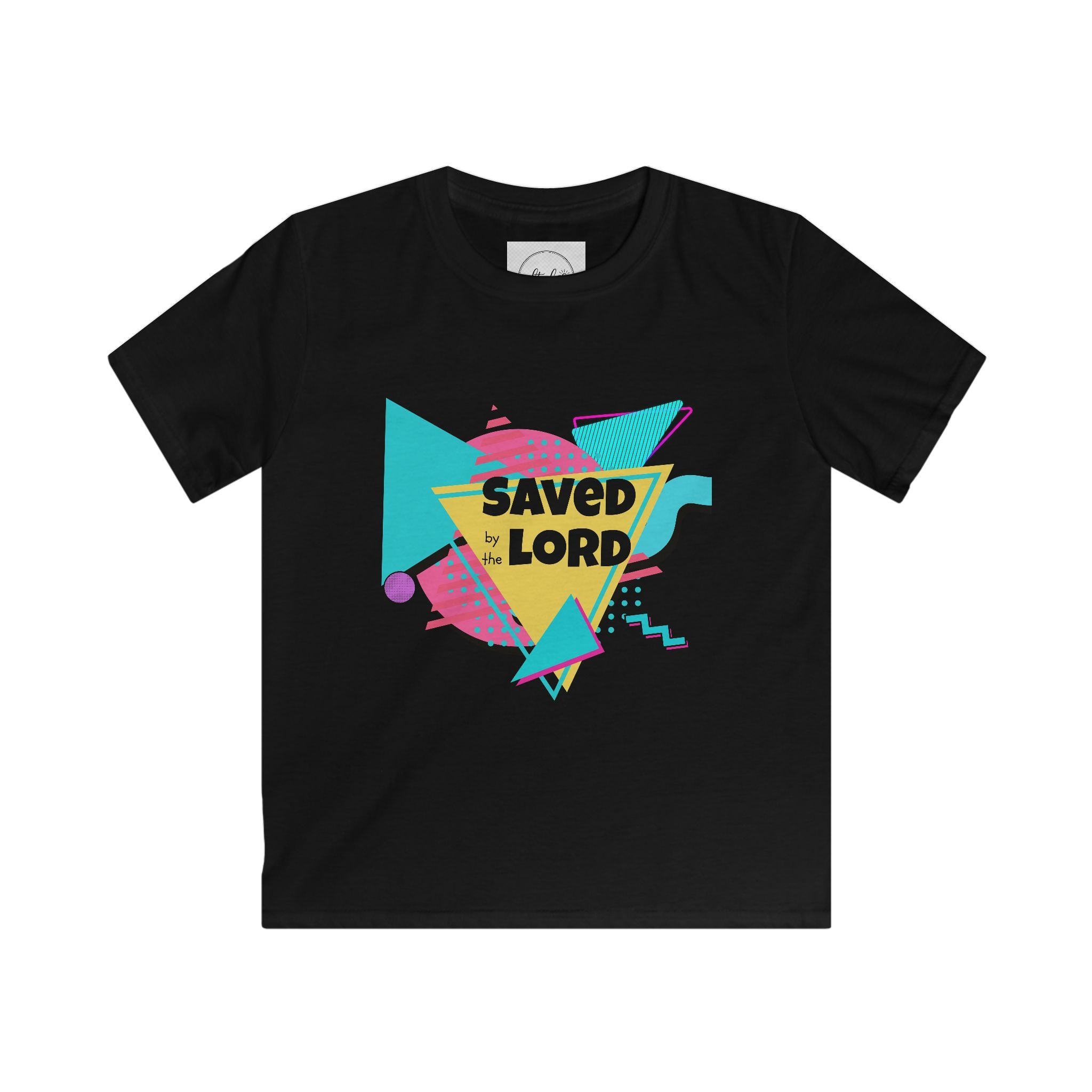 Kids Tee — Retro 'Saved by the Lord' Christian Graphic Shirt