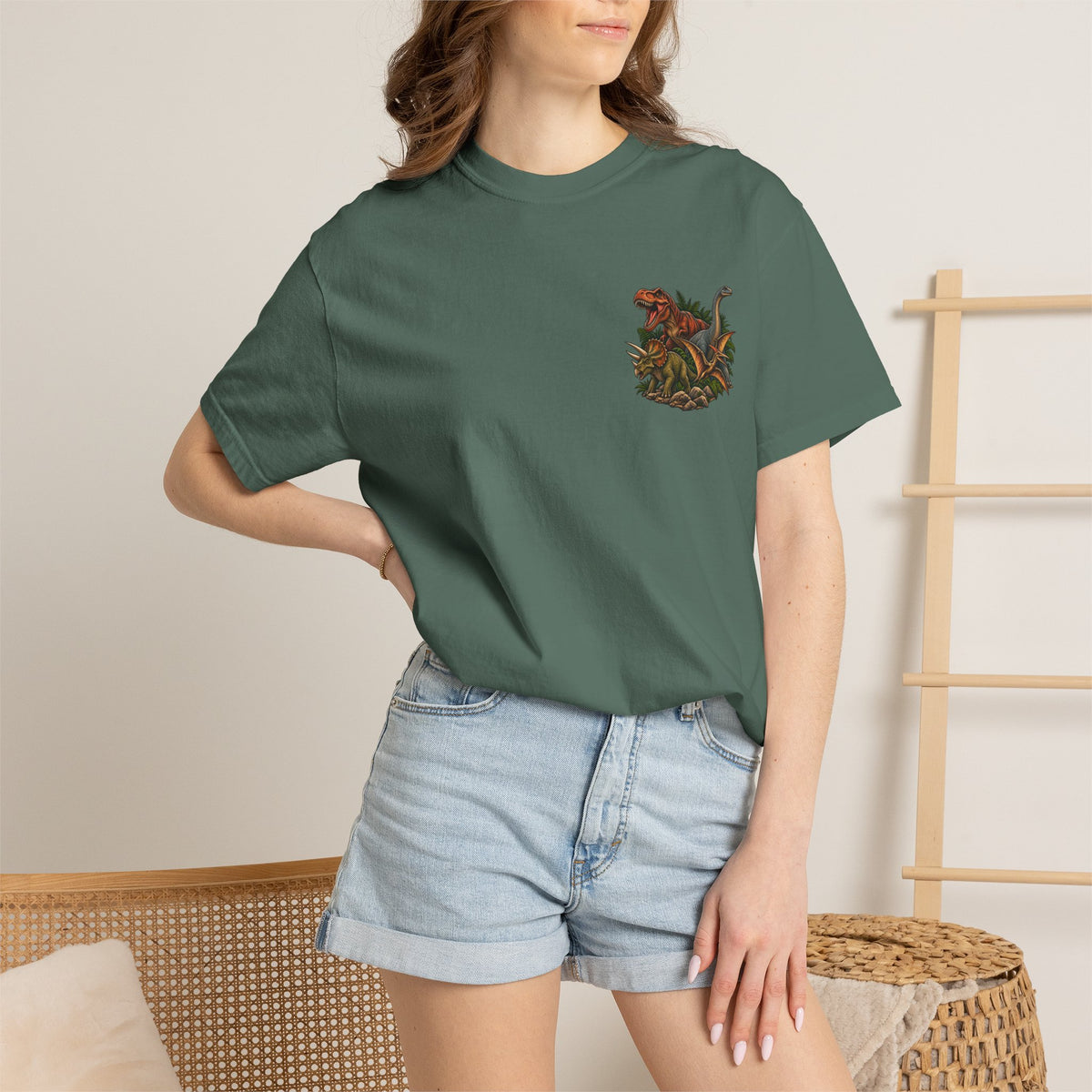 Dinosaur Graphic TShirt Dinosaurs Didn’t Pray Vintage Retro Tee
