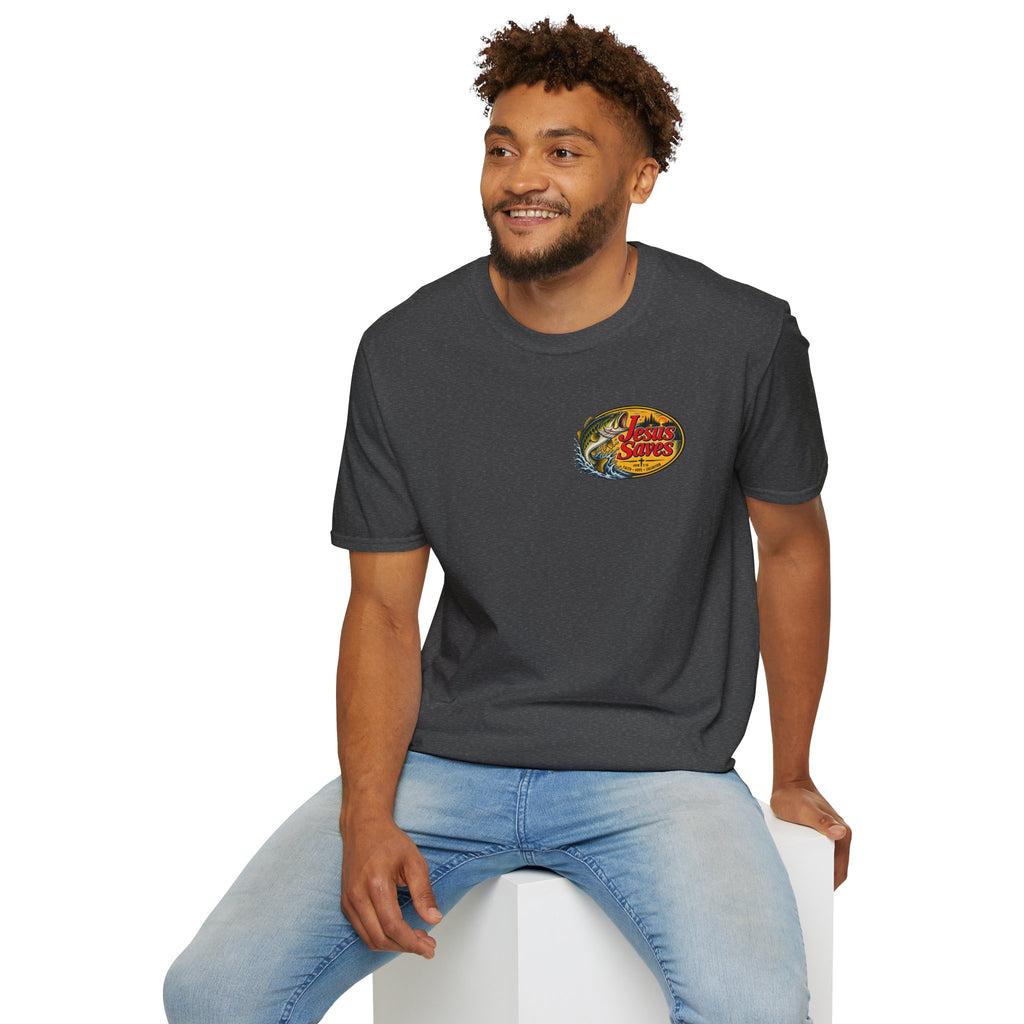 Jesus Saves Fishing Graphic T-Shirt