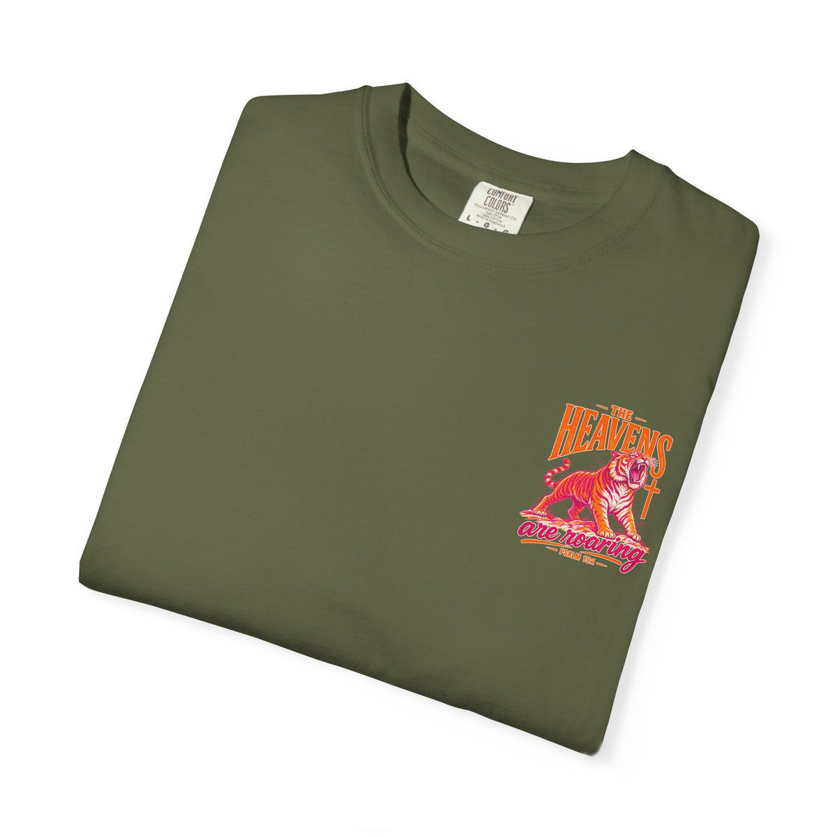 T-Shirt — “The Heavens Are Roaring” Tiger Psalm 19:1 Graphic Tee