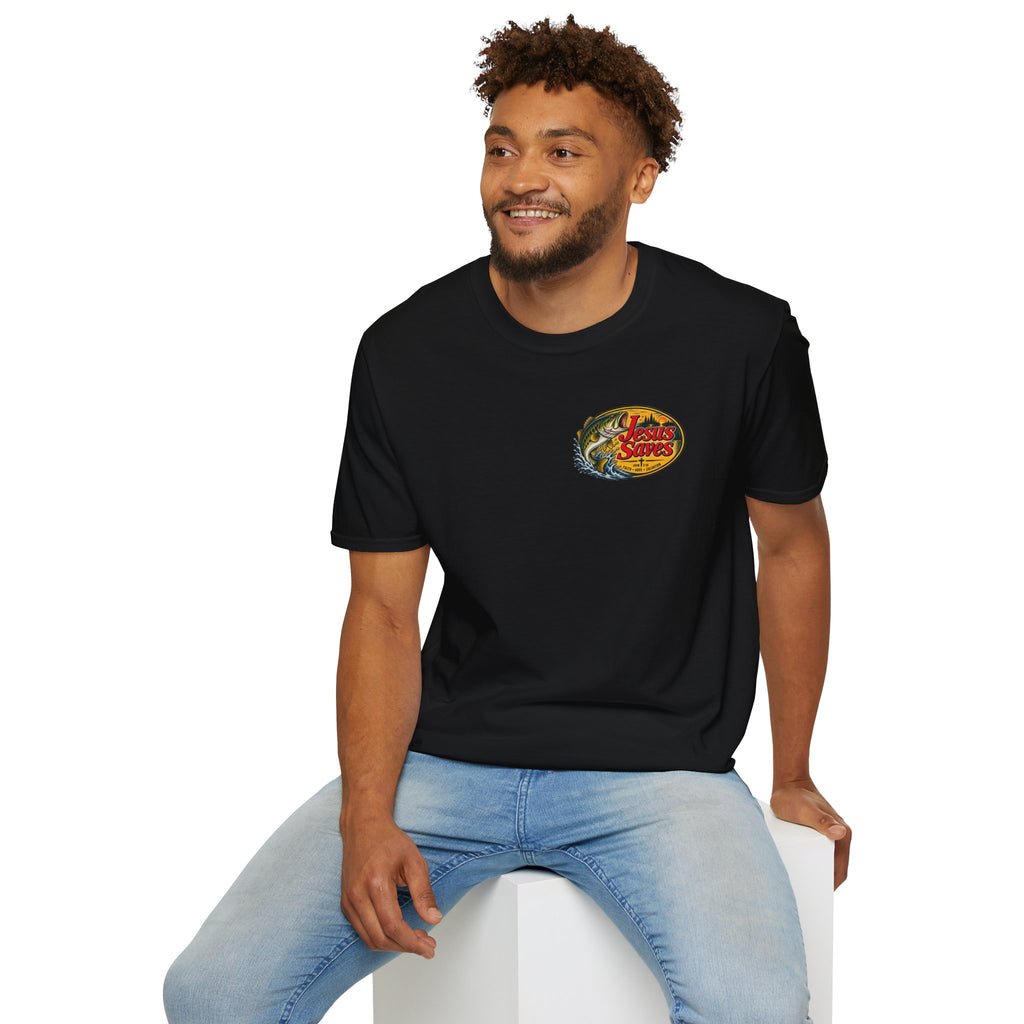 Jesus Saves Fishing Graphic T-Shirt