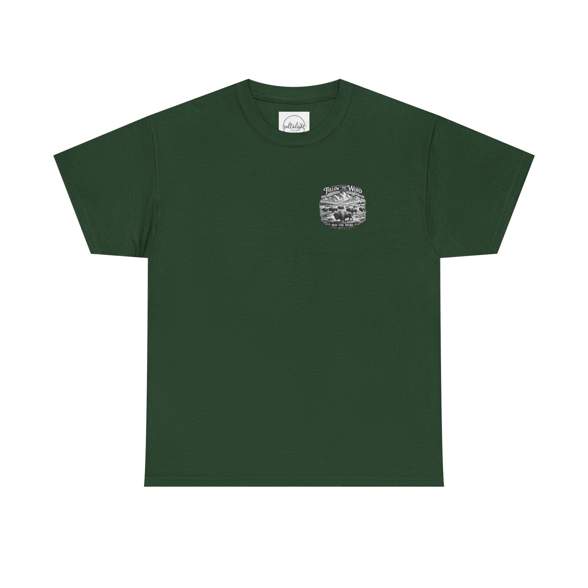 'Follow the Word, Not the Herd' Buffalo Mountain Graphic Tee