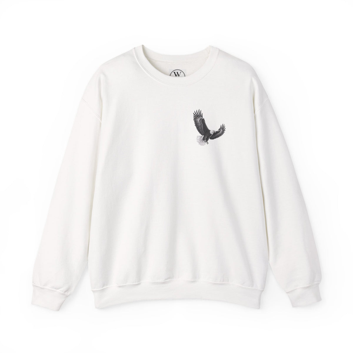 Christian Eagle Crewneck Sweatshirt — "Hope in the Lord, Find New Strength" Back Graphic