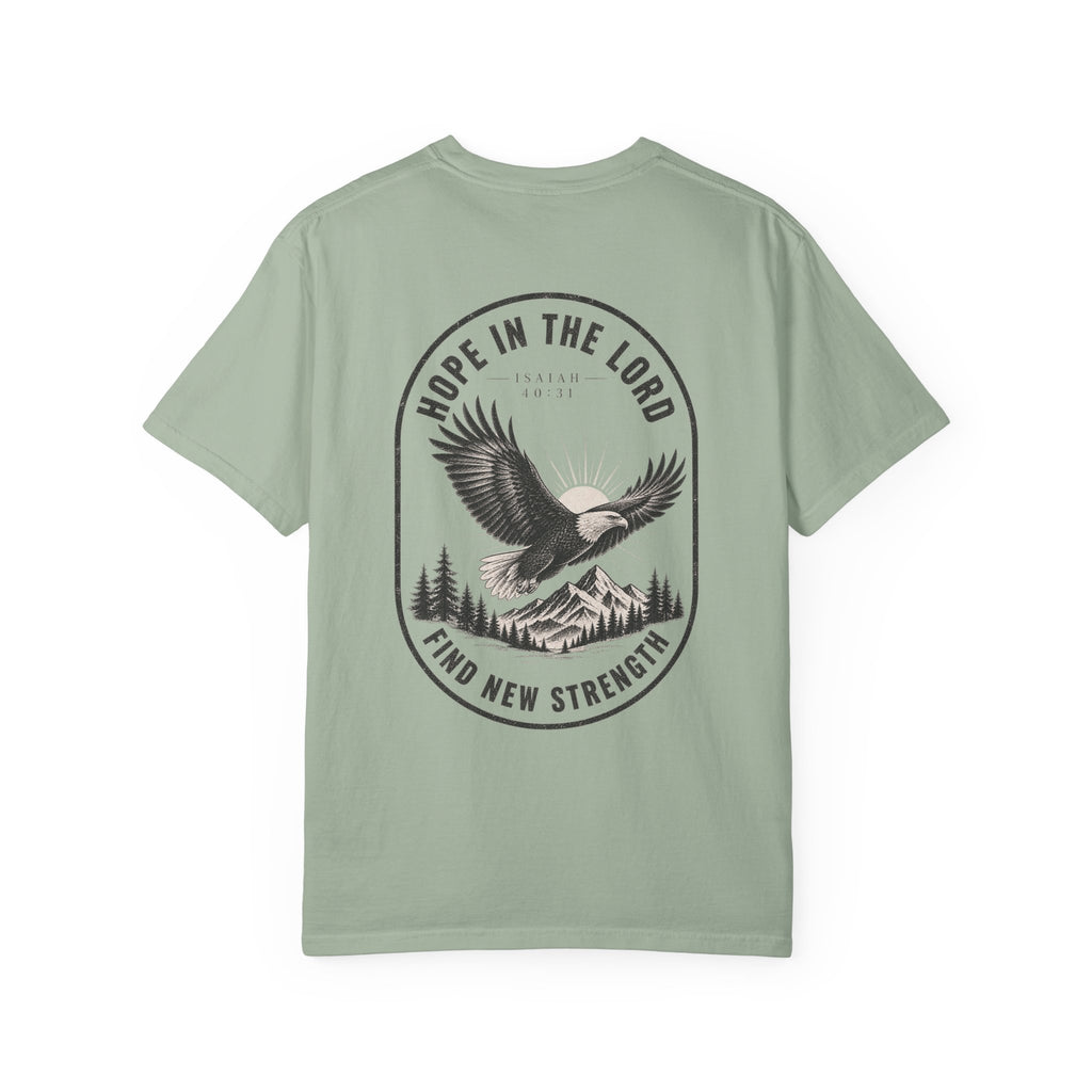 Hope in the Lord Eagle T-Shirt — 'Find New Strength' Christian Graphic Tee