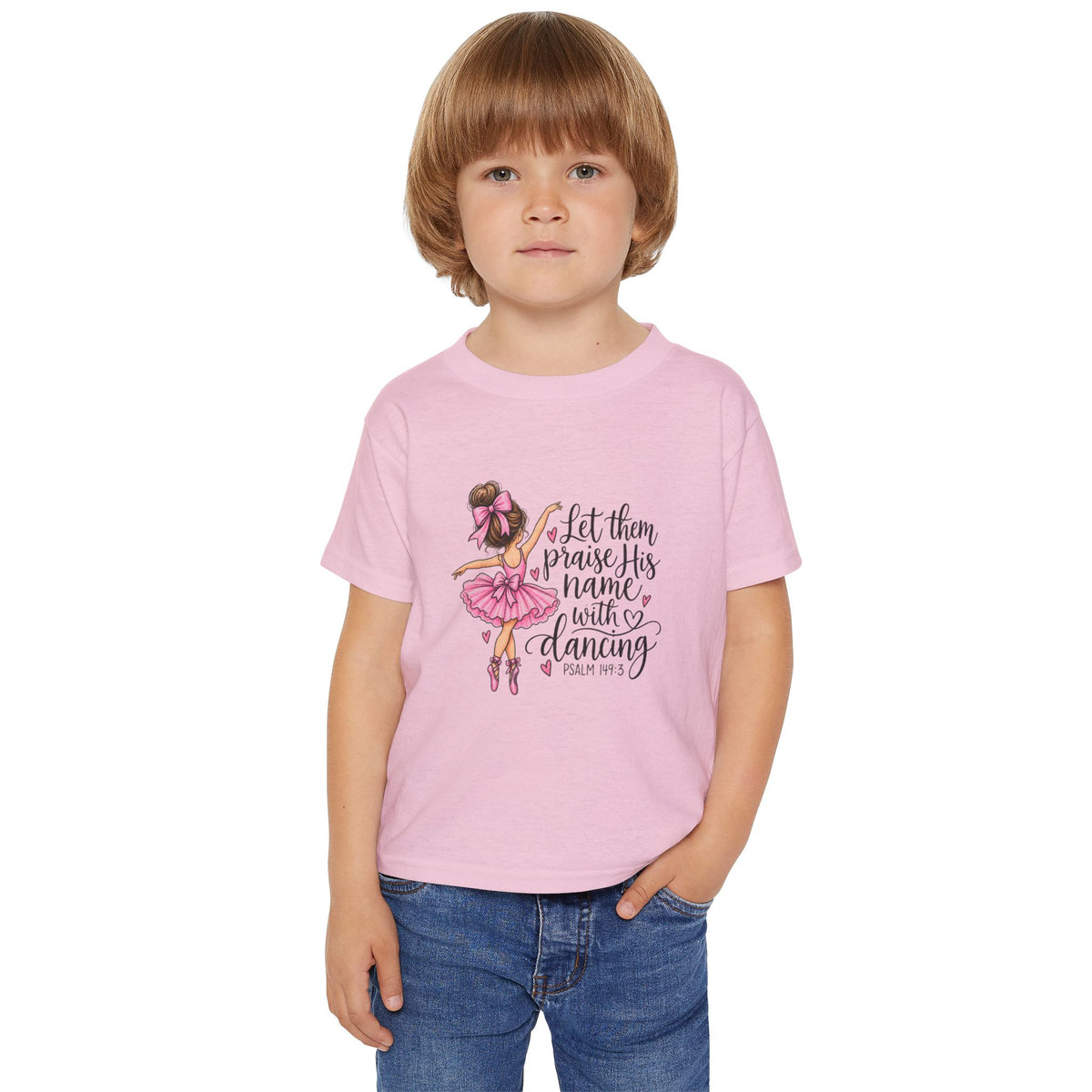 Toddler T-Shirt Pink Ballerina Let Them Praise His Name With Dancing