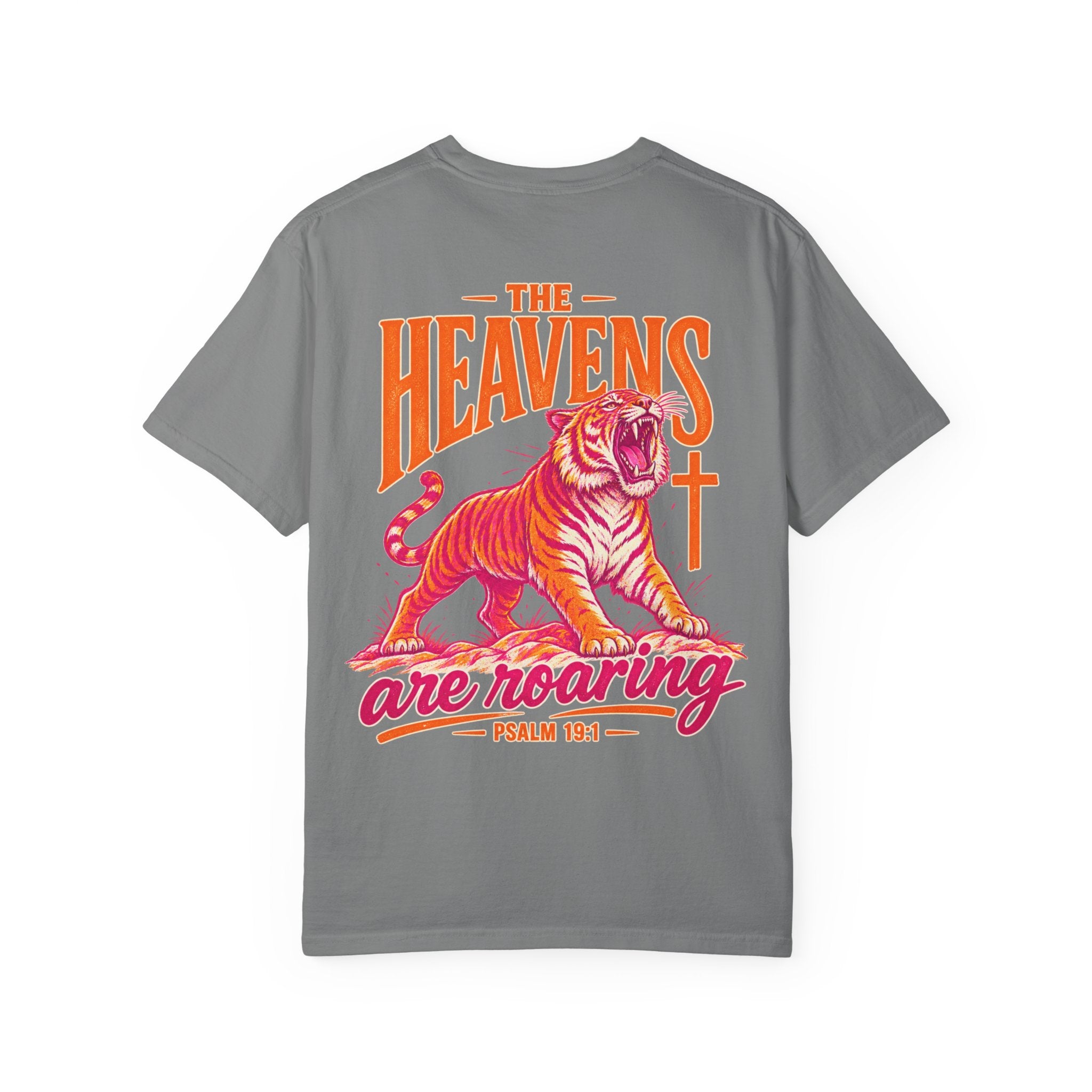 T-Shirt — “The Heavens Are Roaring” Tiger Psalm 19:1 Graphic Tee