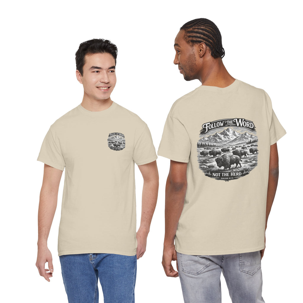 'Follow the Word, Not the Herd' Buffalo Mountain Graphic Tee