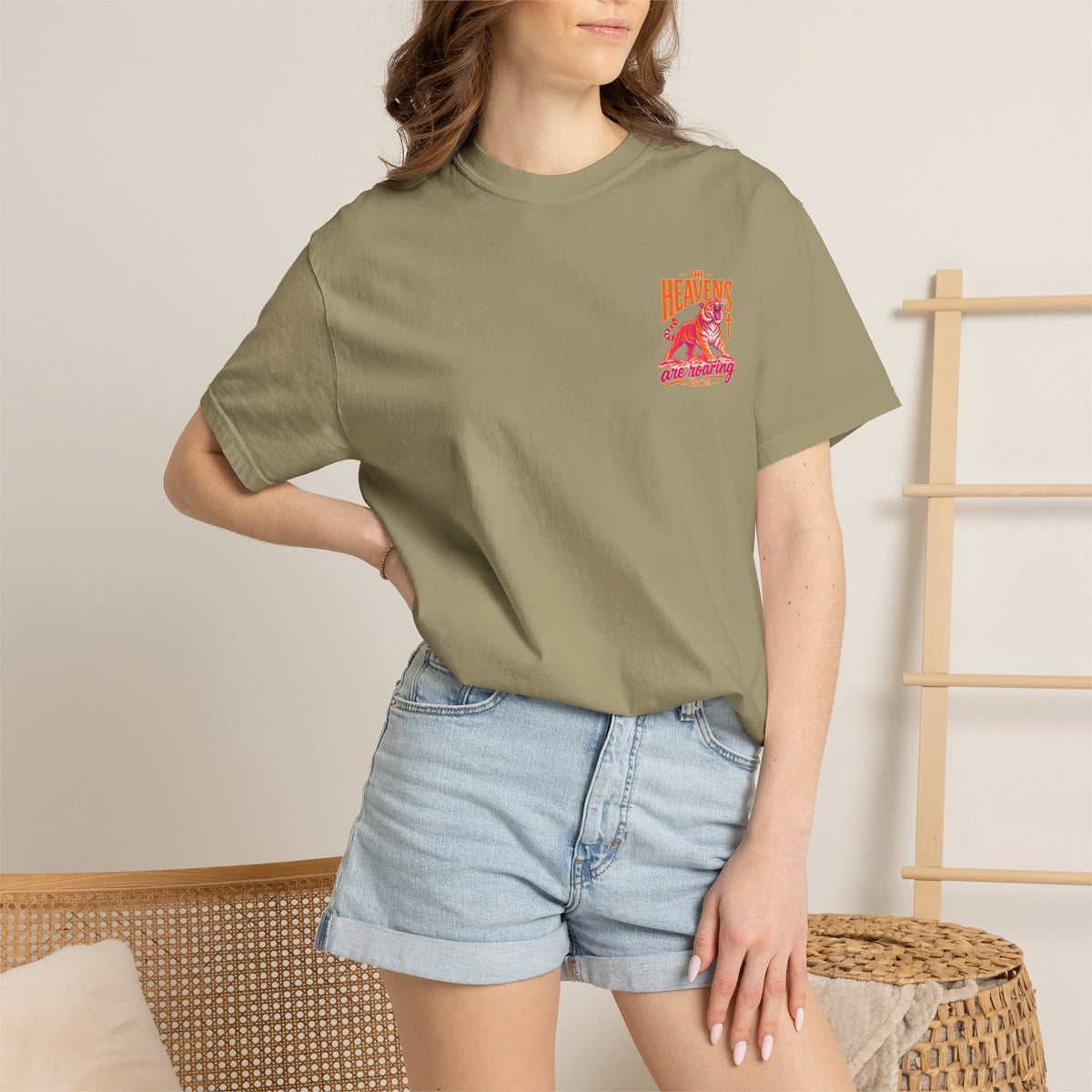 T-Shirt — “The Heavens Are Roaring” Tiger Psalm 19:1 Graphic Tee