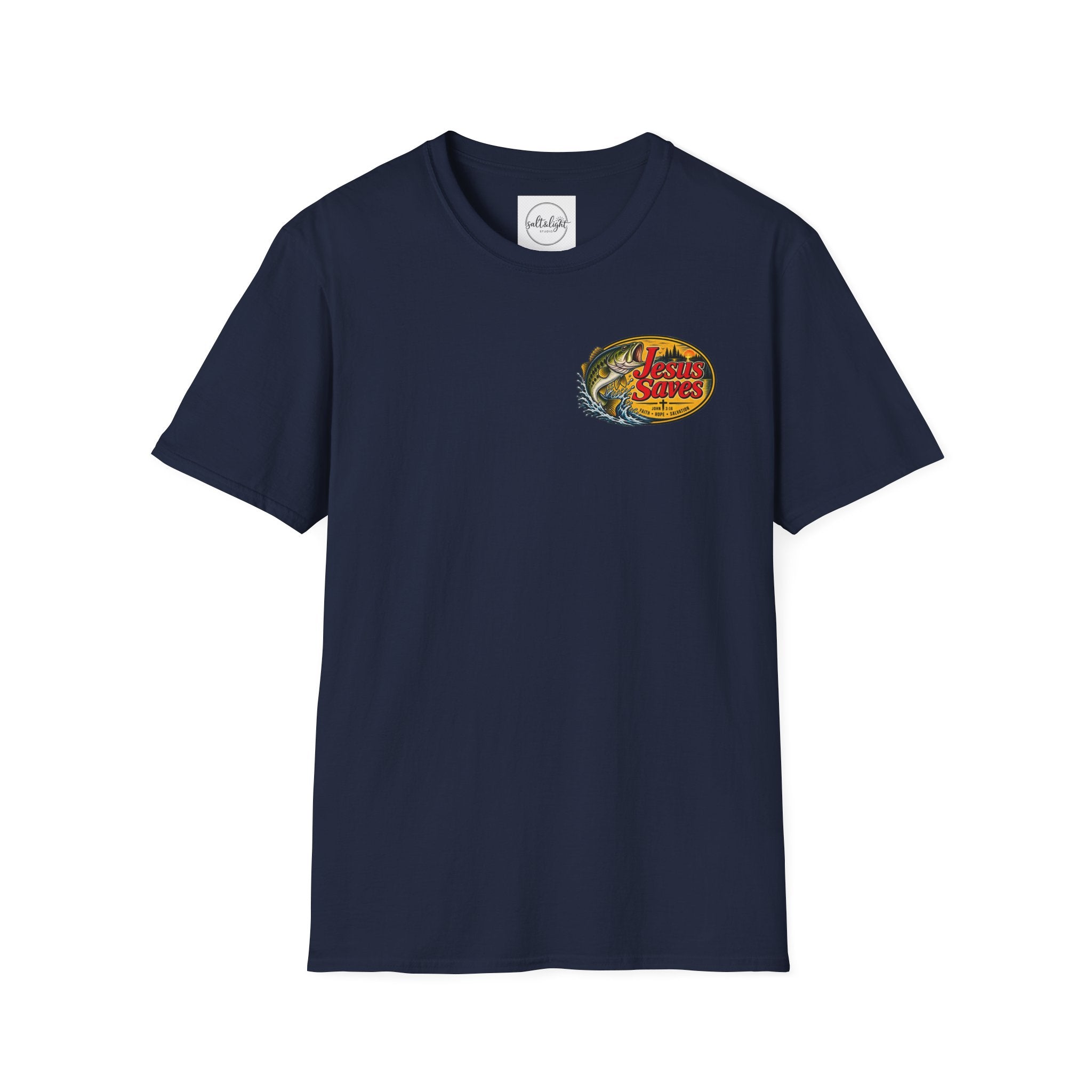 Jesus Saves Fishing Graphic T-Shirt