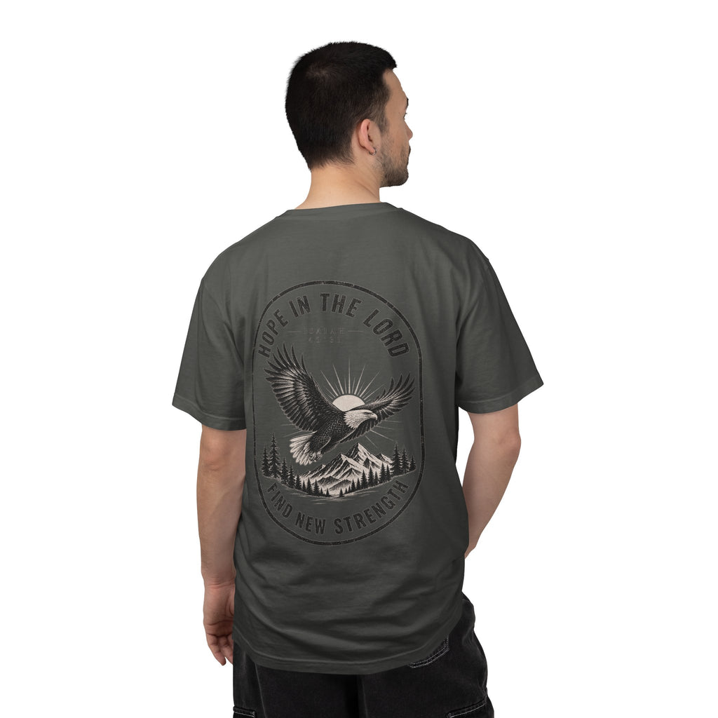 Hope in the Lord Eagle T-Shirt — 'Find New Strength' Christian Graphic Tee