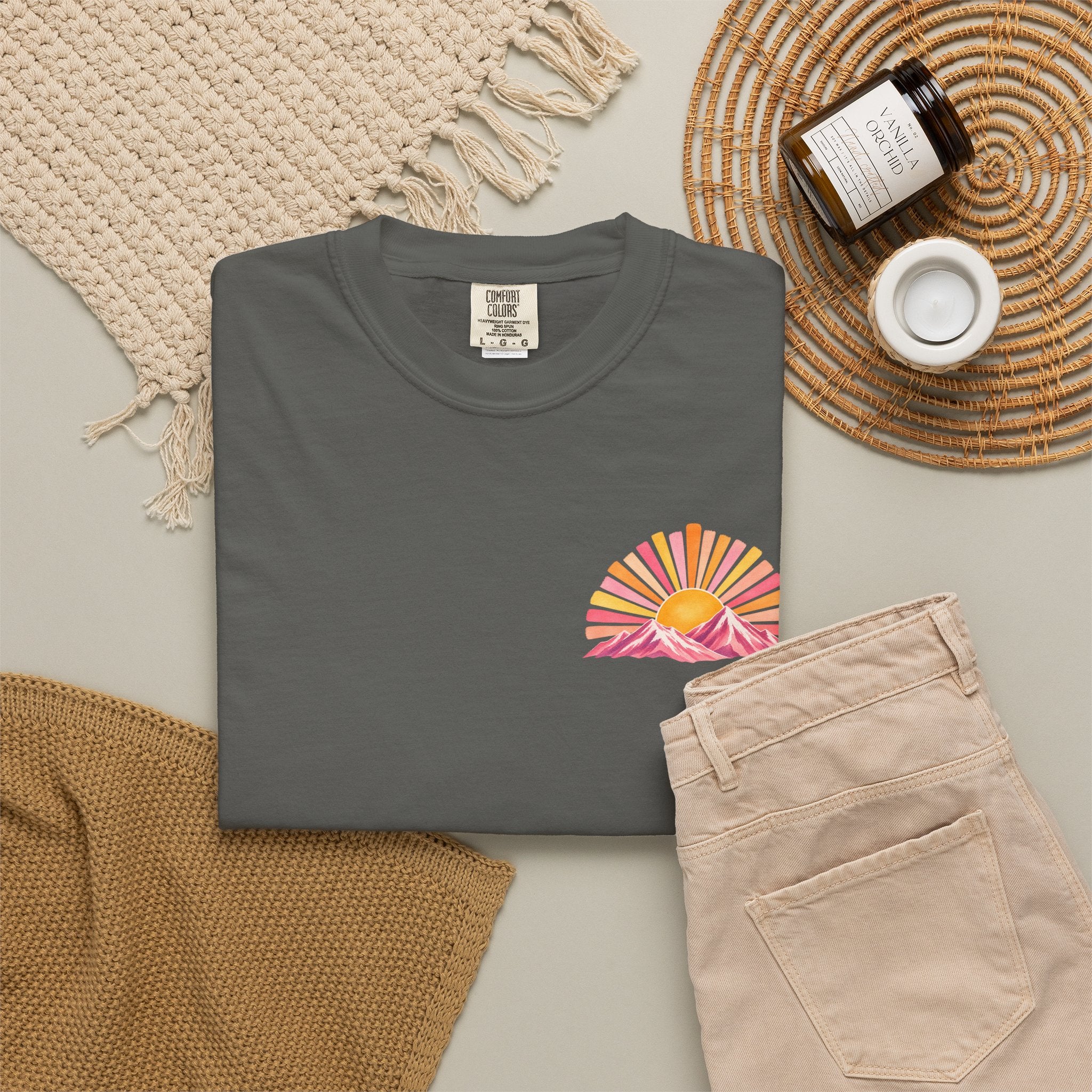 Walk in His Light T‑Shirt — Christian Sunrise Nature Tee
