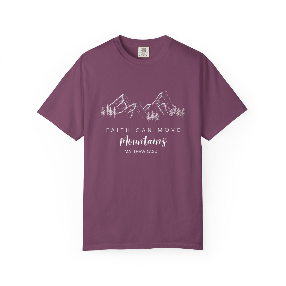 Faith Can Move Mountains T-Shirt — Matthew 17:20 Christian Mountain Graphic Tee