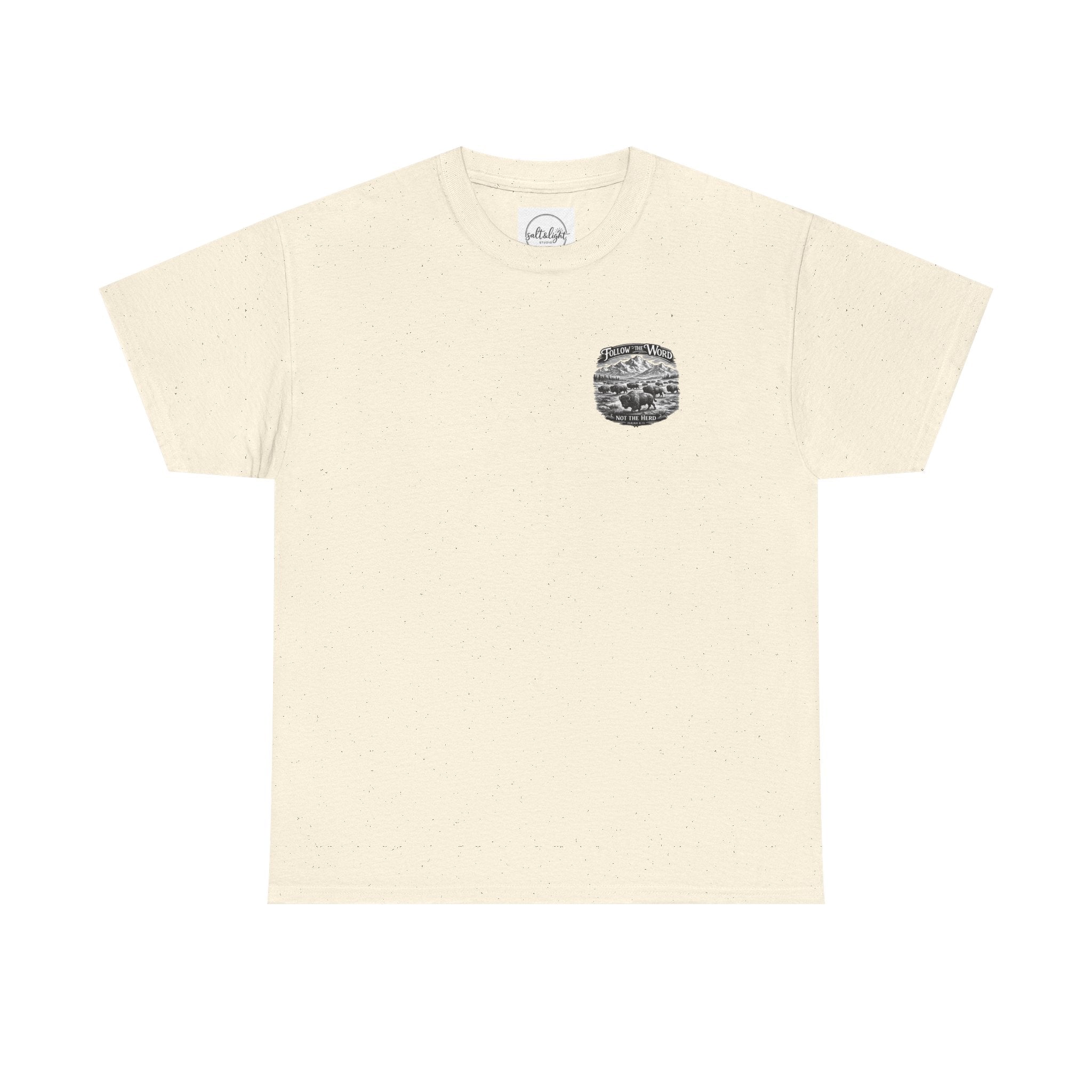 'Follow the Word, Not the Herd' Buffalo Mountain Graphic Tee