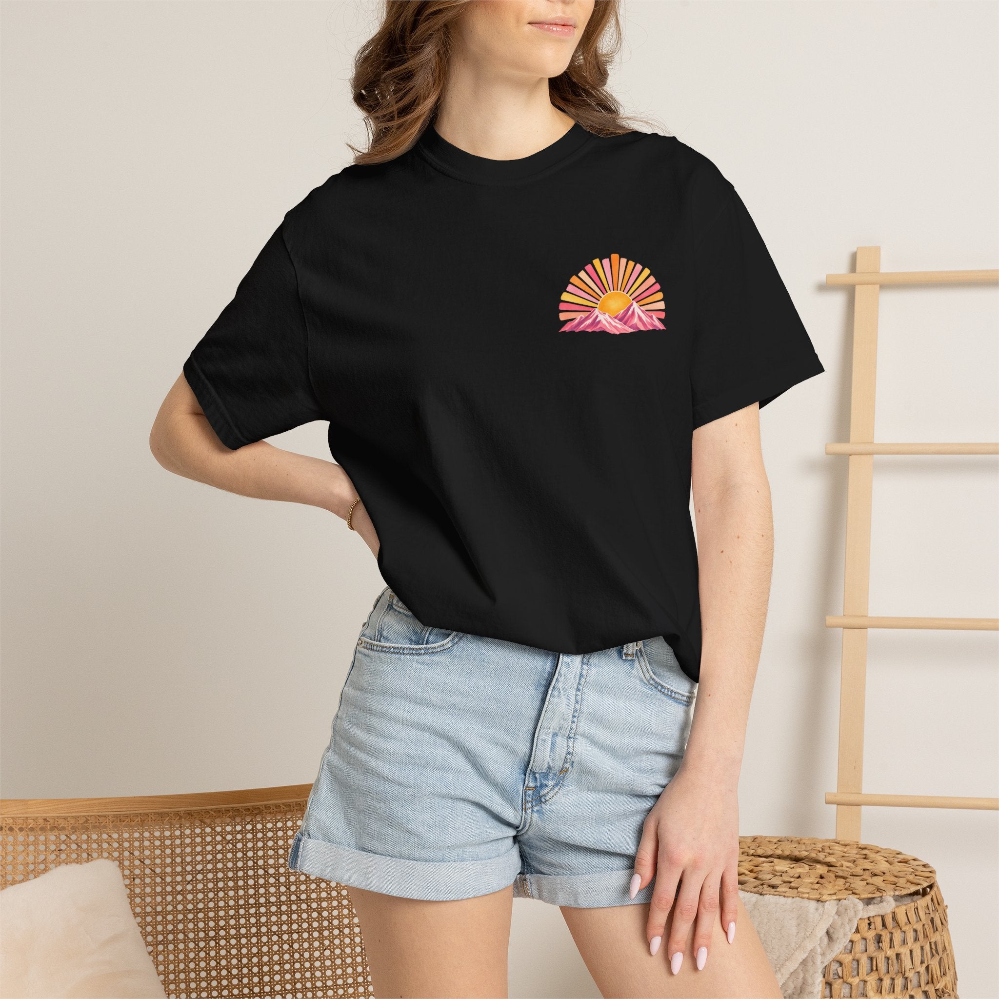 Walk in His Light T‑Shirt — Christian Sunrise Nature Tee