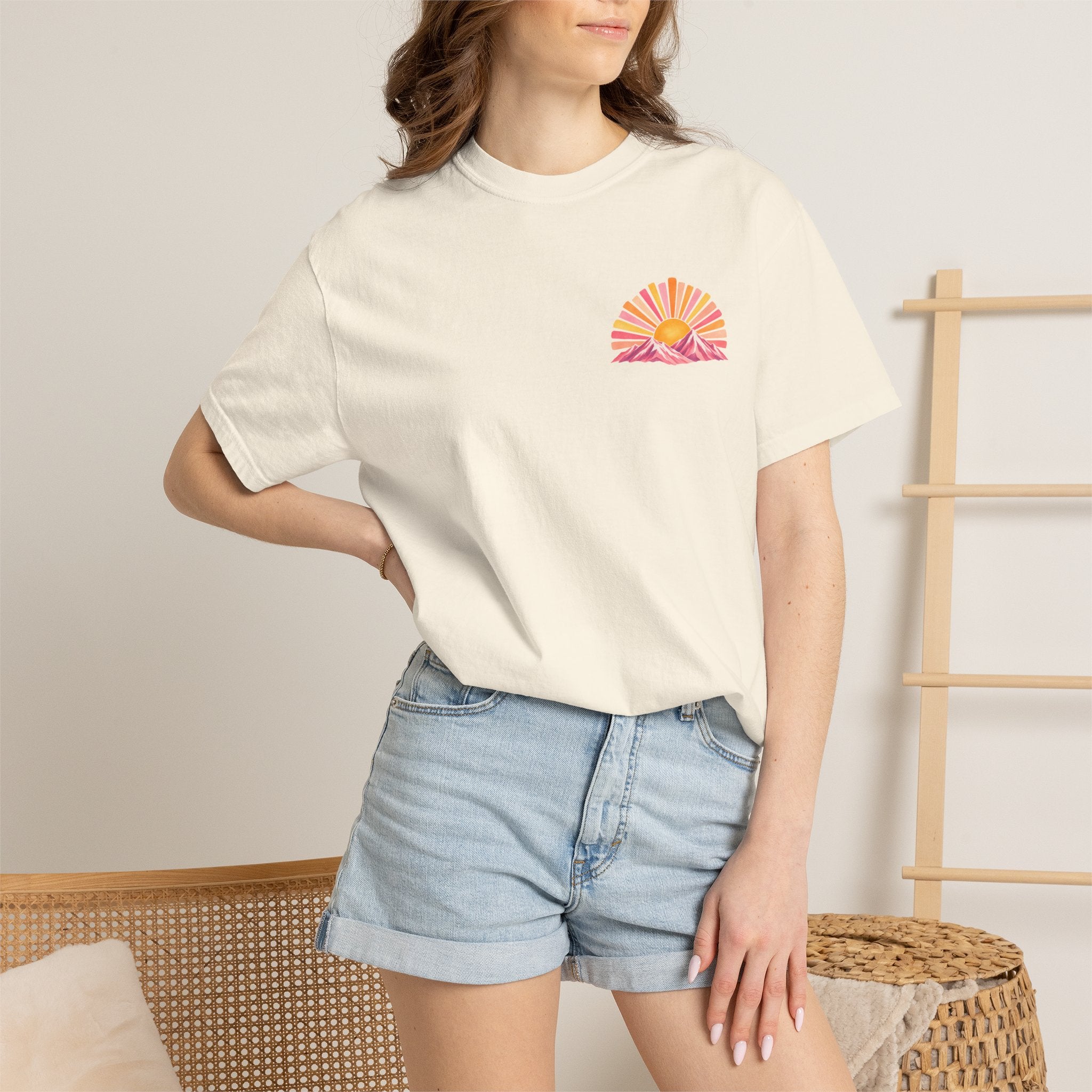 Walk in His Light T‑Shirt — Christian Sunrise Nature Tee