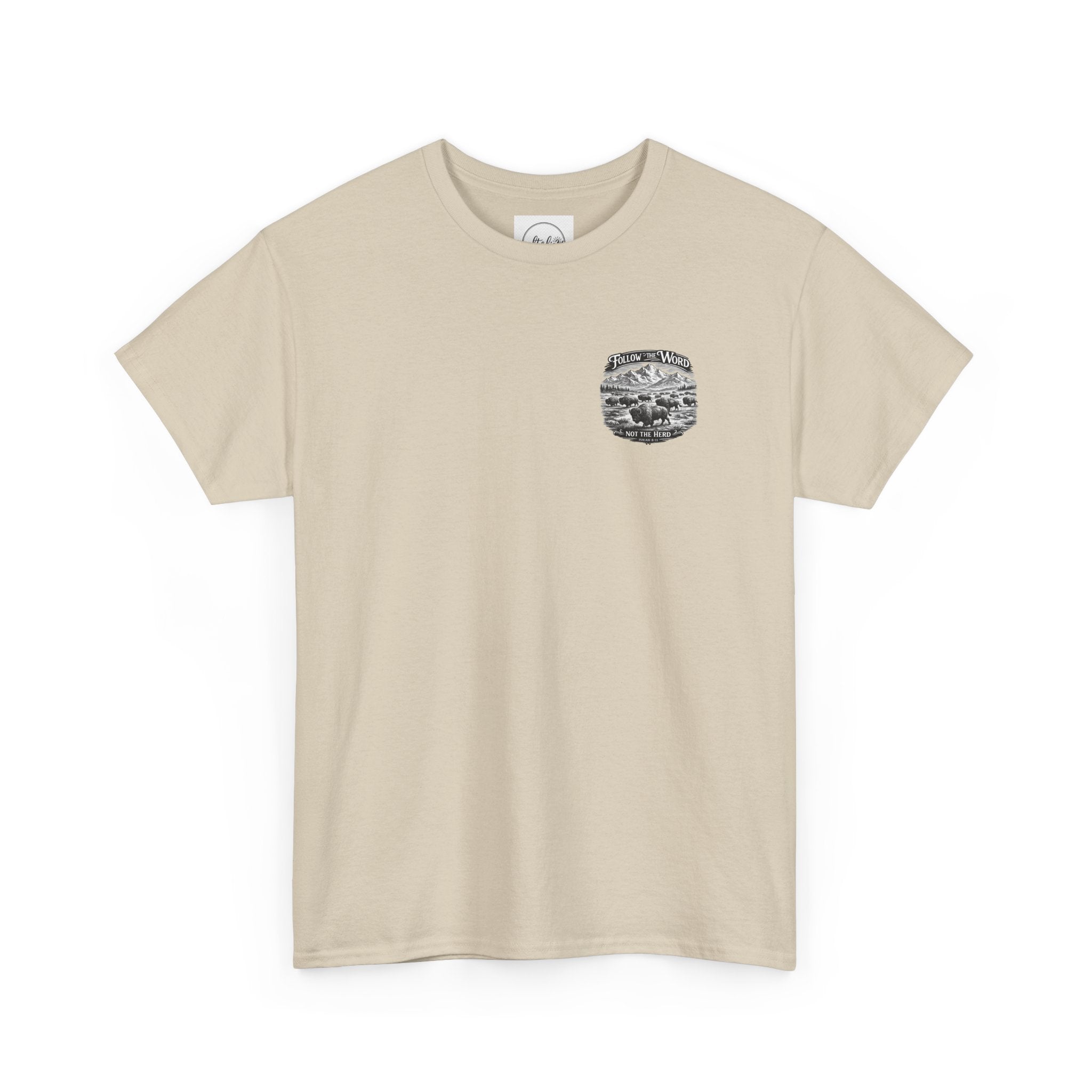 'Follow the Word, Not the Herd' Buffalo Mountain Graphic Tee