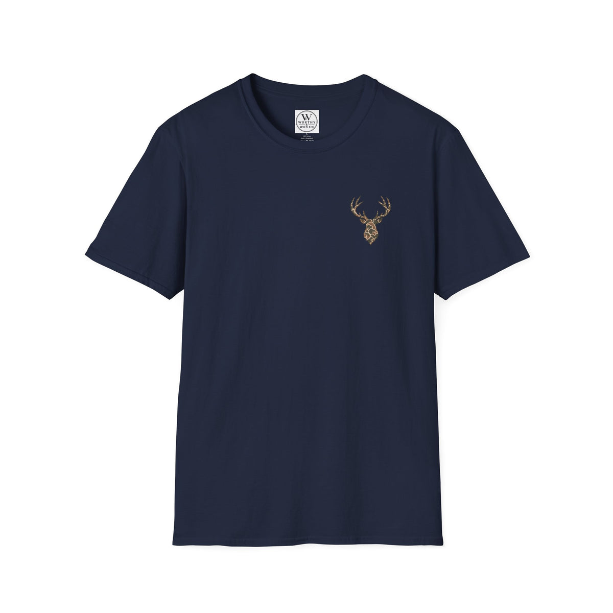 Deer Skull Antler TShirt  Rustic Buck Graphic Tee for Outdoorsmen