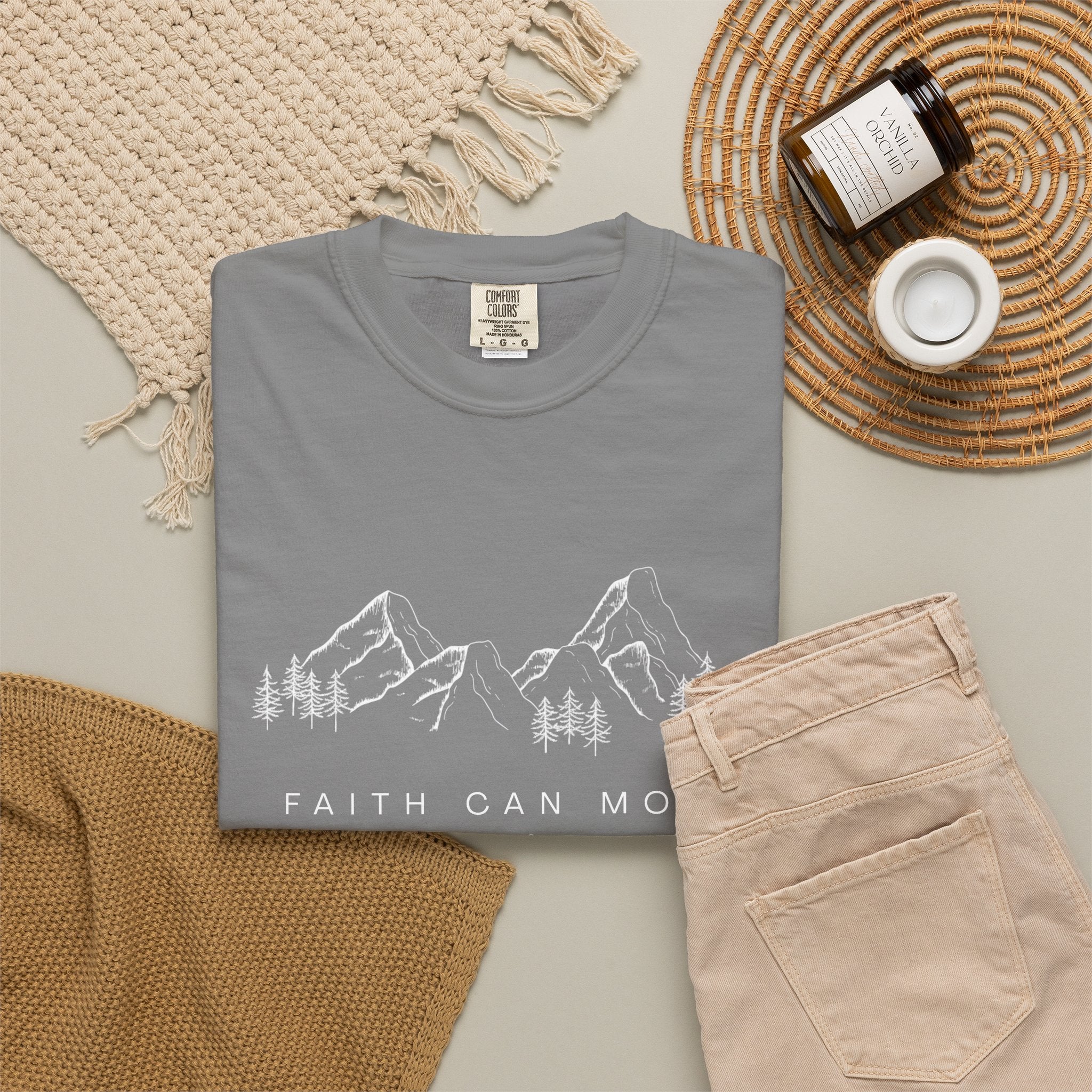 Faith Can Move Mountains T-Shirt — Matthew 17:20 Christian Mountain Graphic Tee
