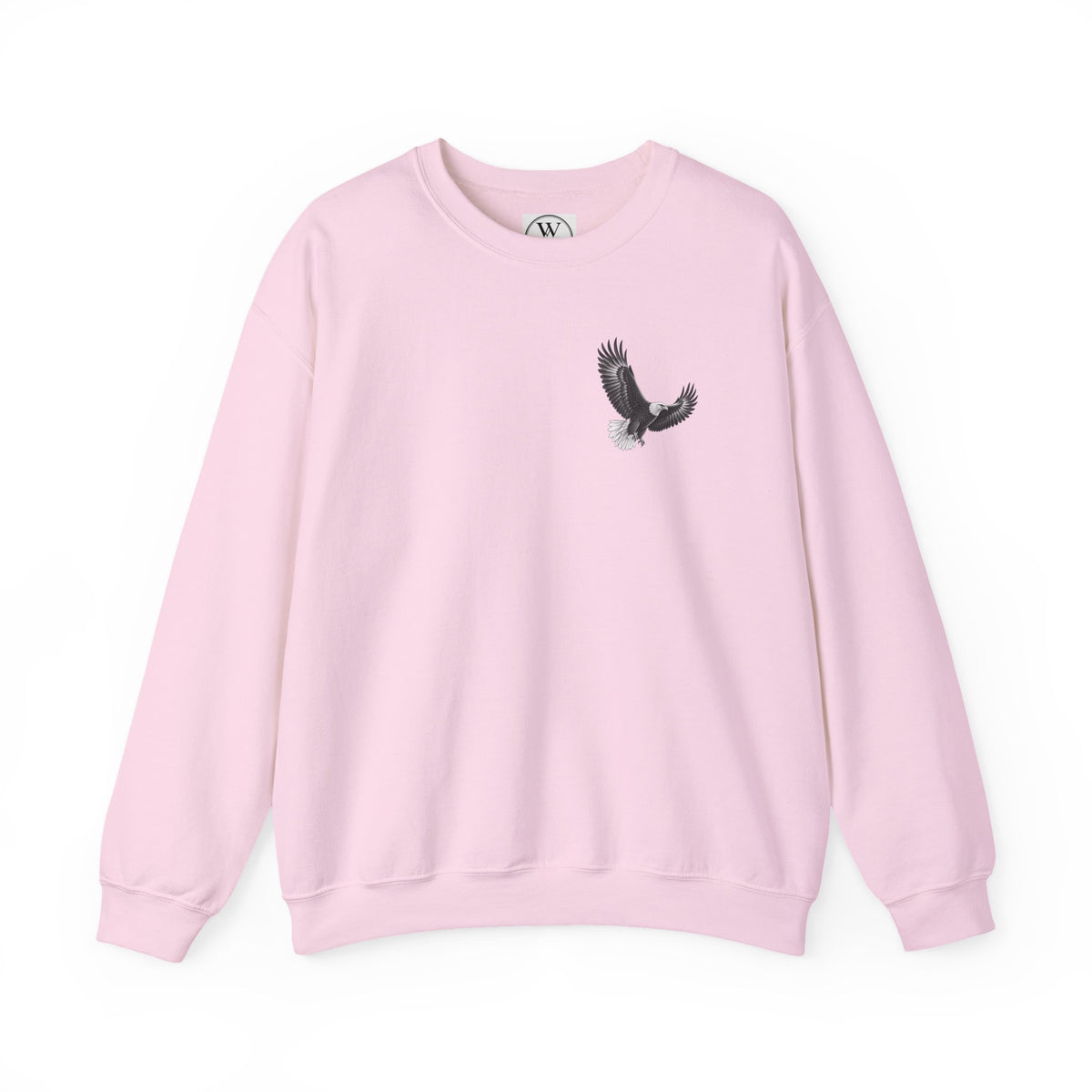 Christian Eagle Crewneck Sweatshirt — "Hope in the Lord, Find New Strength" Back Graphic