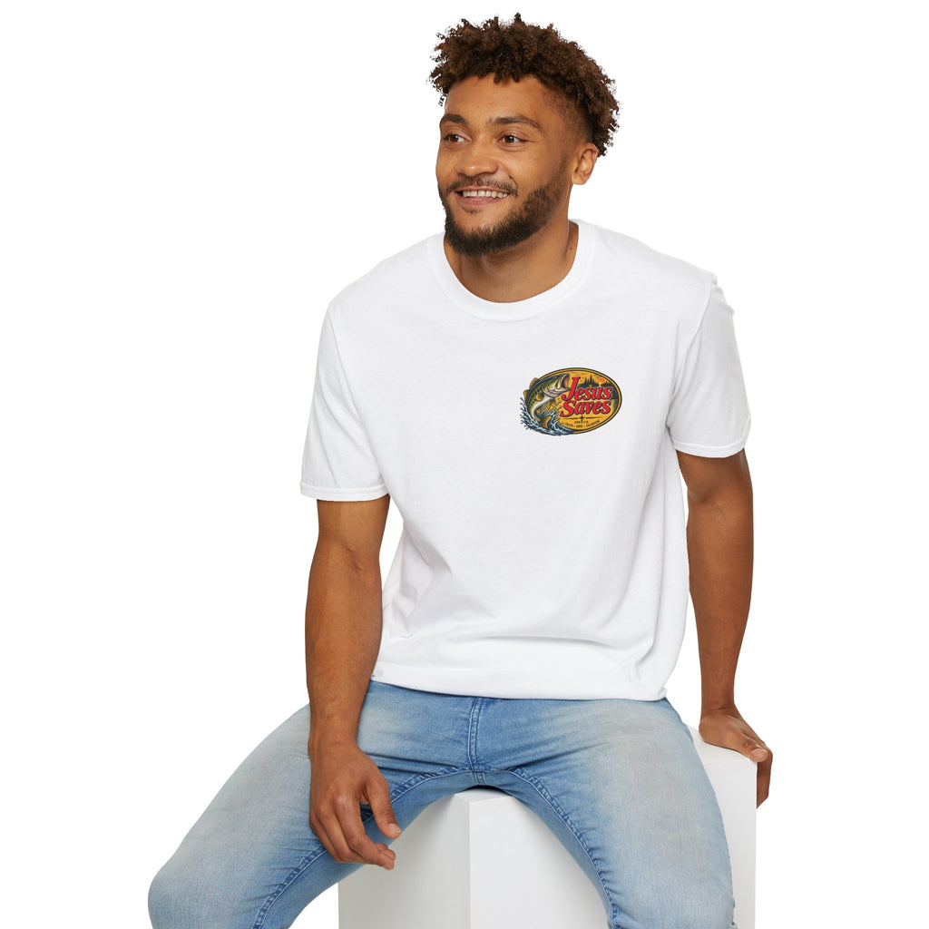 Jesus Saves Fishing Graphic T-Shirt
