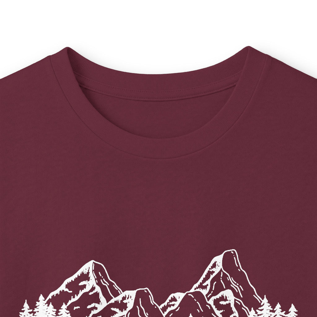 Long Sleeve Tee — "Faith Can Move Mountains" Mountain Graphic