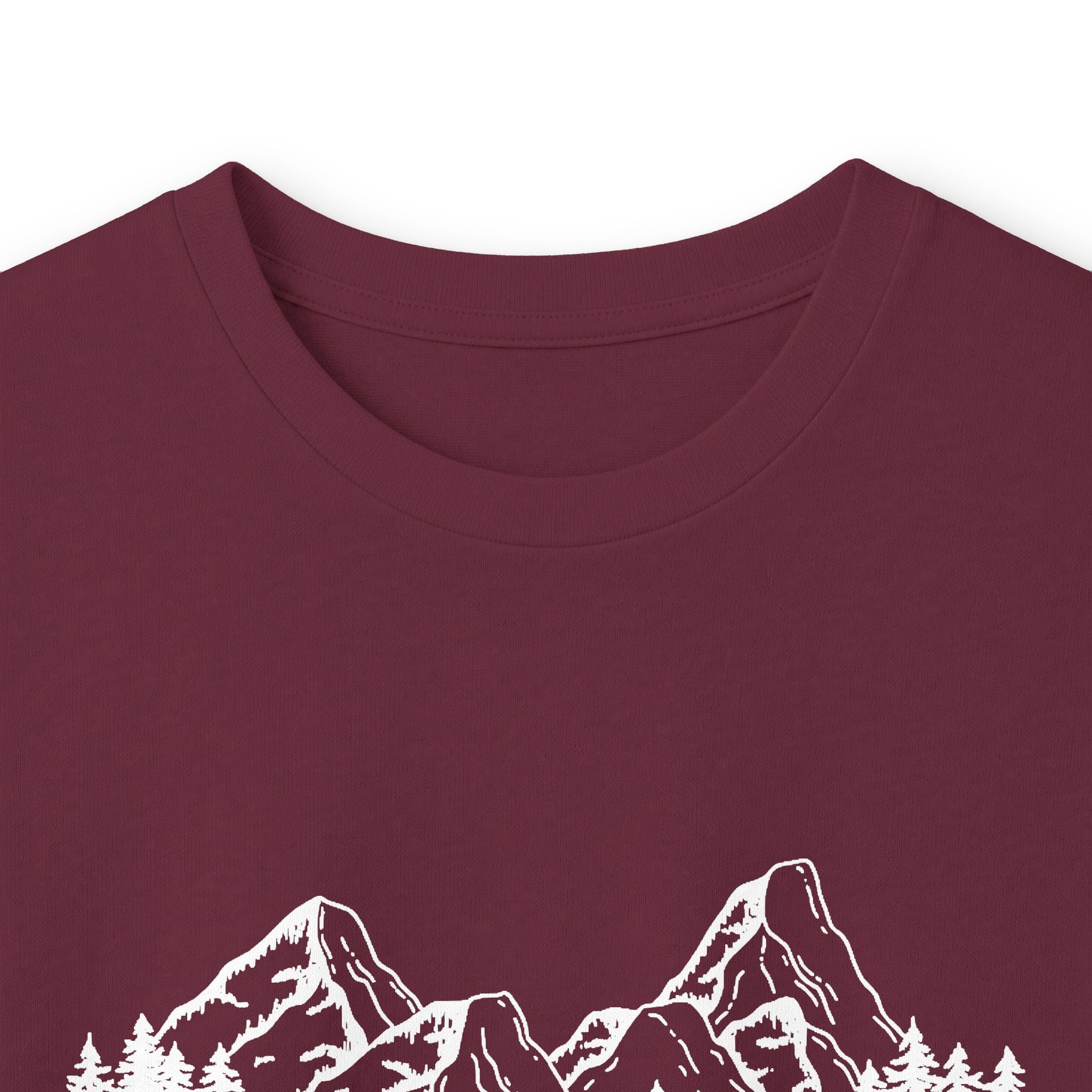 Long Sleeve Tee — "Faith Can Move Mountains" Mountain Graphic