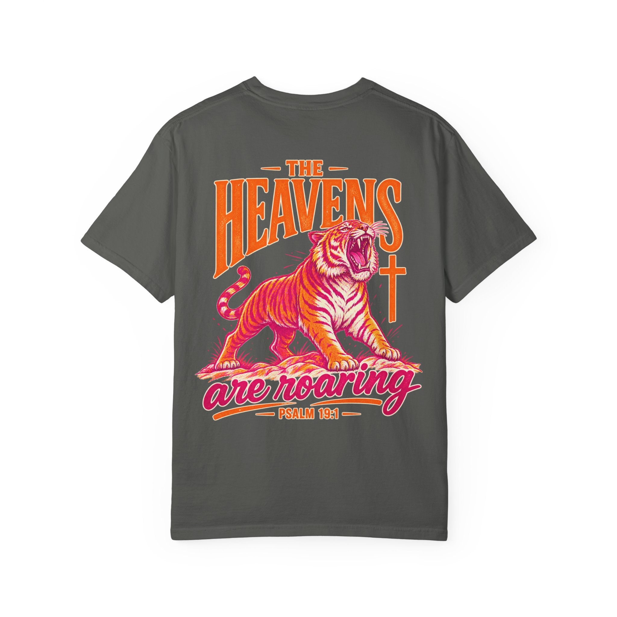 T-Shirt — “The Heavens Are Roaring” Tiger Psalm 19:1 Graphic Tee