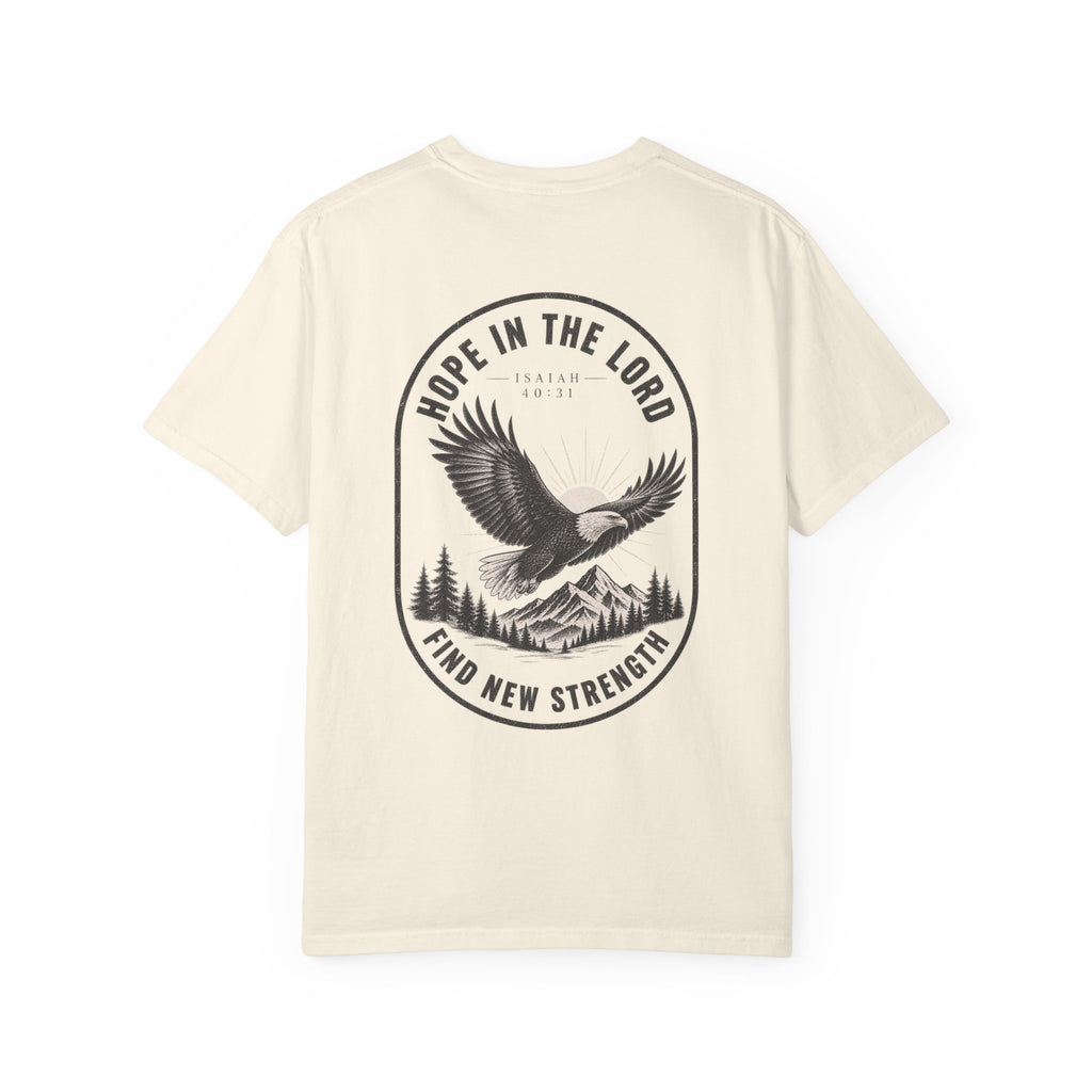 Hope in the Lord Eagle T-Shirt — 'Find New Strength' Christian Graphic Tee