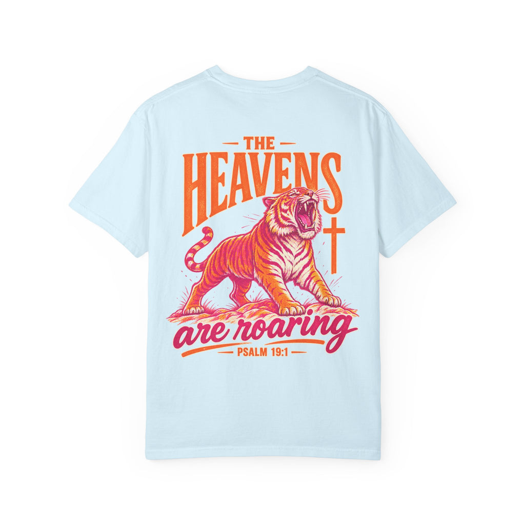T-Shirt — “The Heavens Are Roaring” Tiger Psalm 19:1 Graphic Tee
